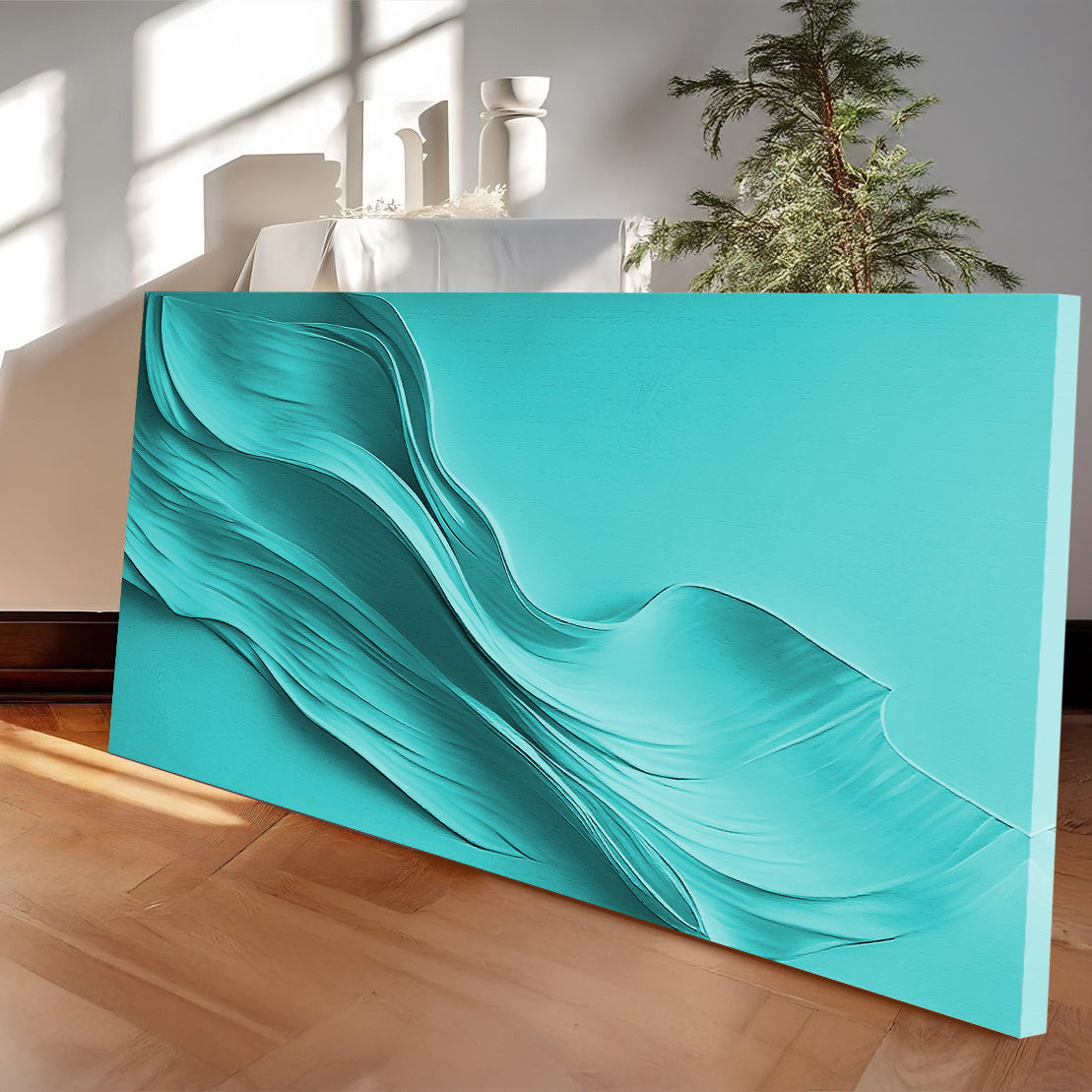 Turquoise Minimalist Wall Art on sale at MyriadMart