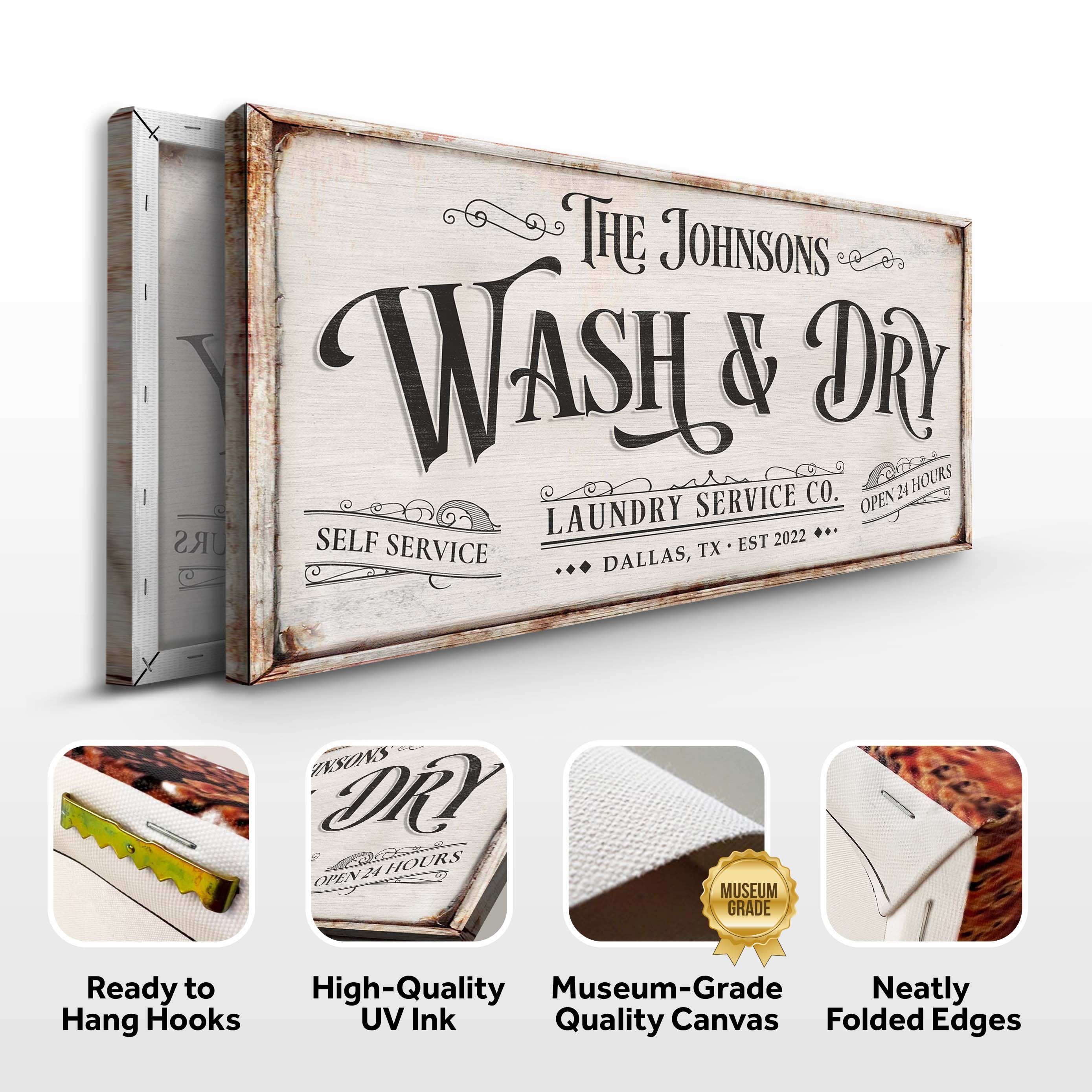 Personalized Laundry Service Sign on sale at MyriadMart