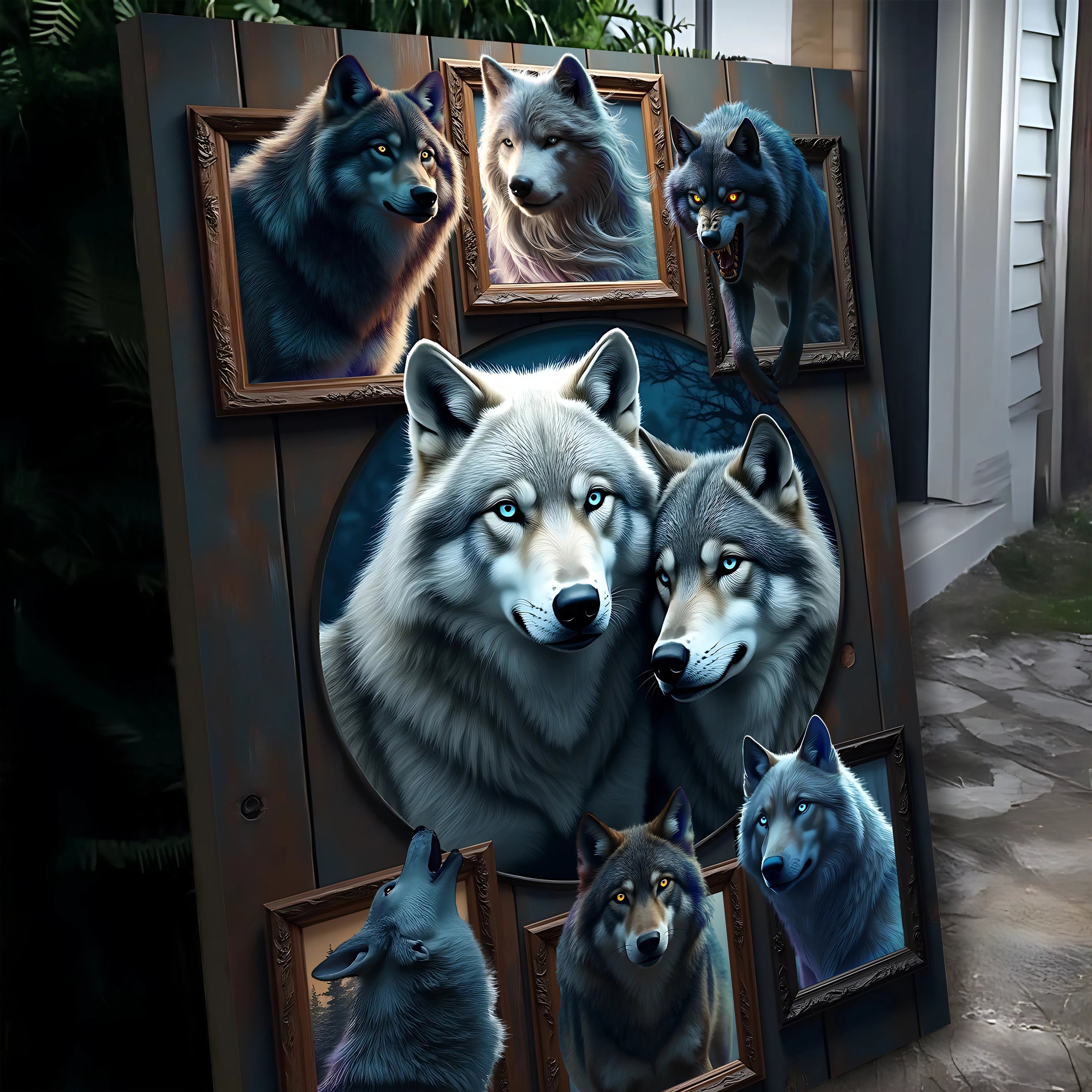 3D Wolf Collage Wall Art II on sale at MyriadMart