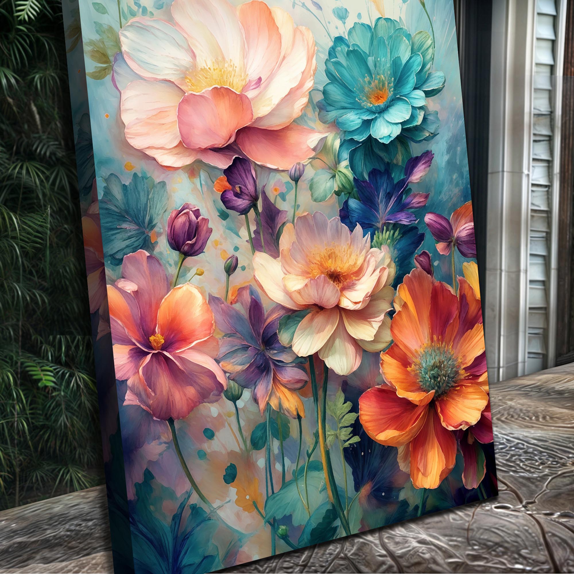 Spring Bouquet Impasto Wall Art on sale at MyriadMart