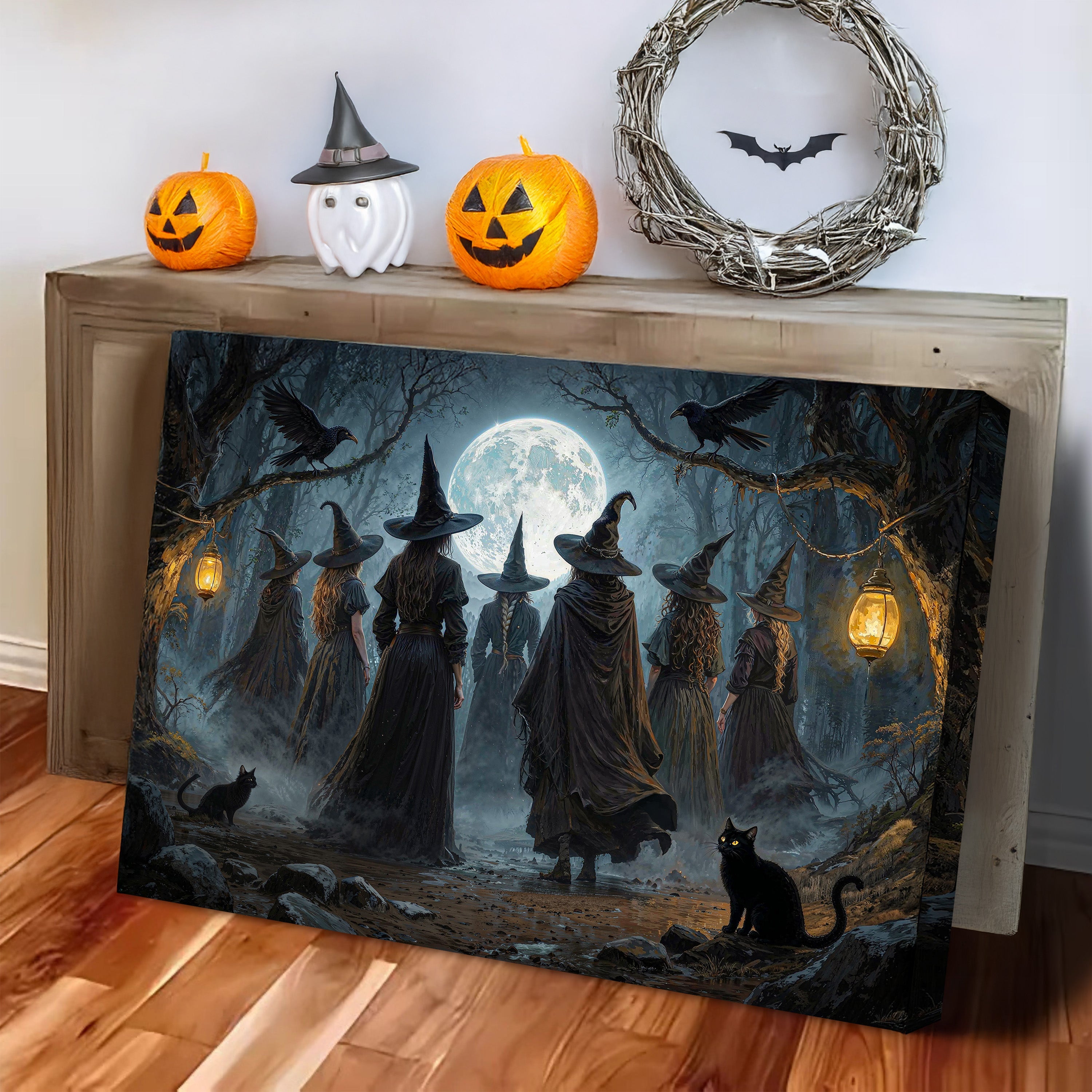 Coven of Witches Halloween Wall Art on sale at MyriadMart