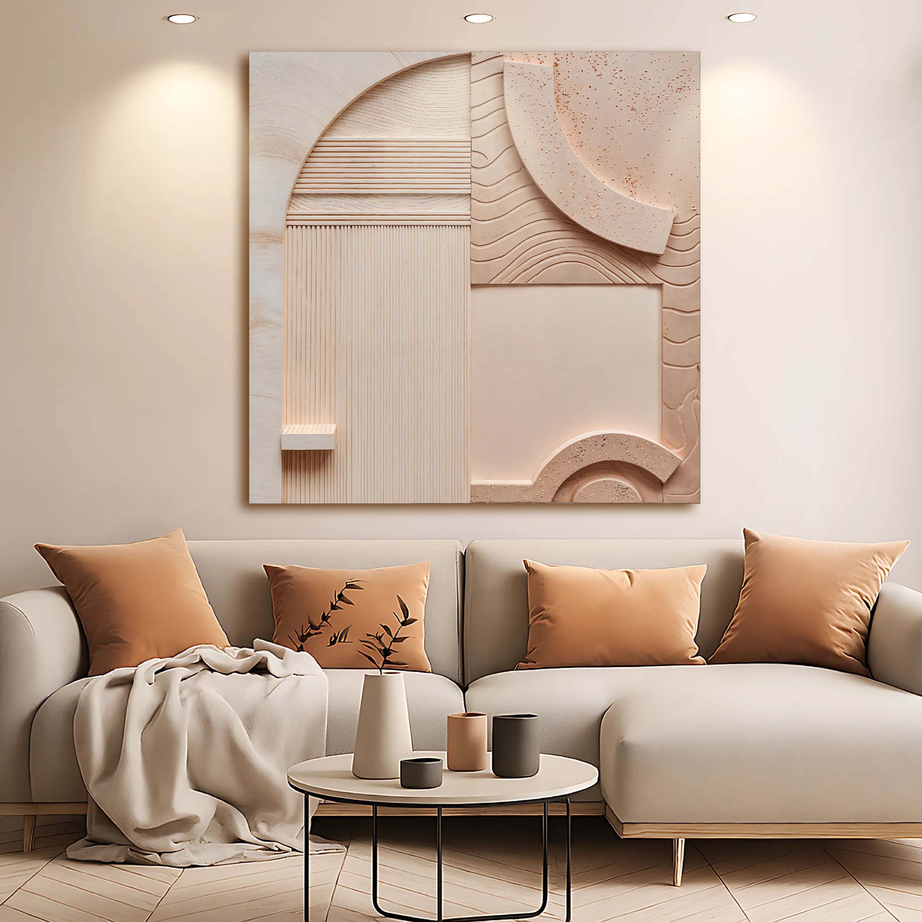 Minimalist Peach Clay Wall Art on sale at MyriadMart