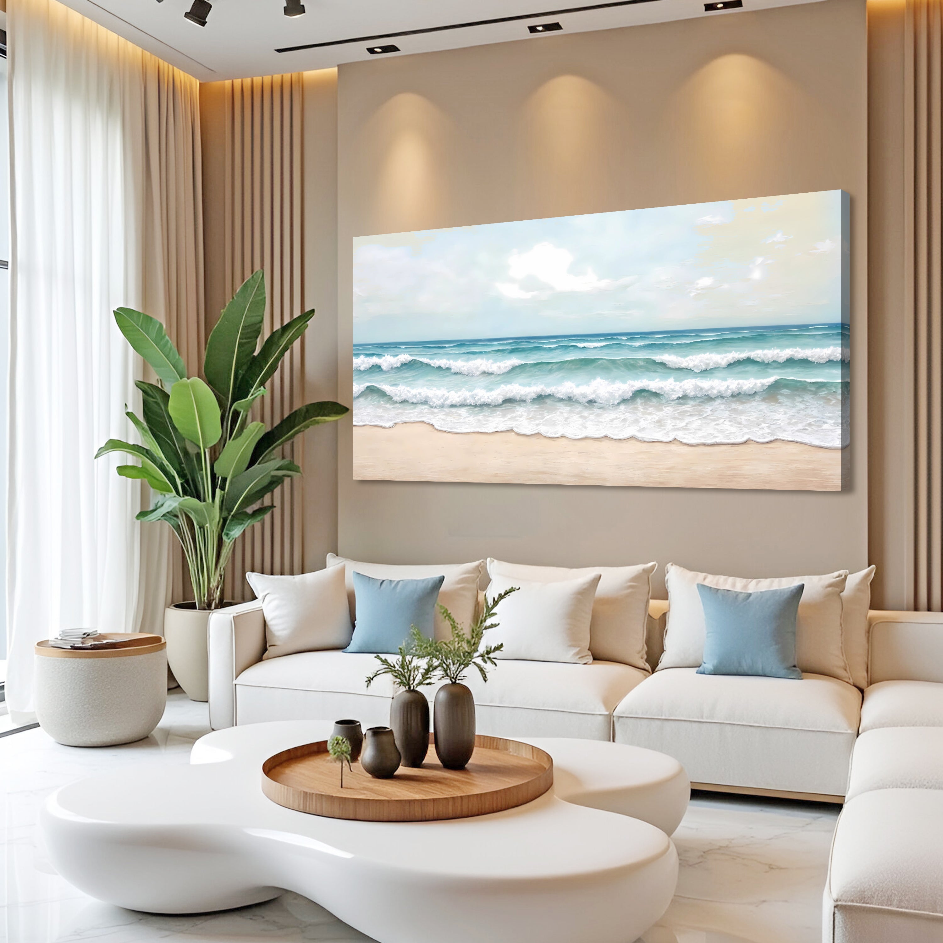 Serene Ocean Wave Coastal Wall Art on sale at MyriadMart