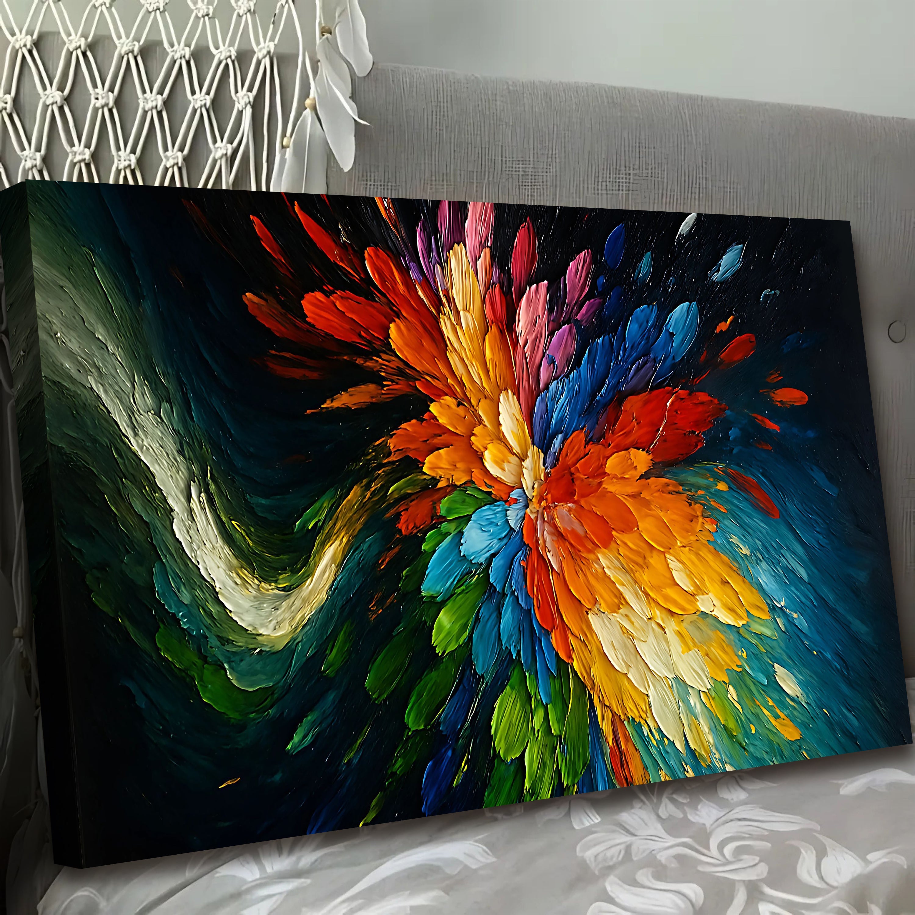 Cosmic Burst Impasto Wall Art on sale at MyriadMart