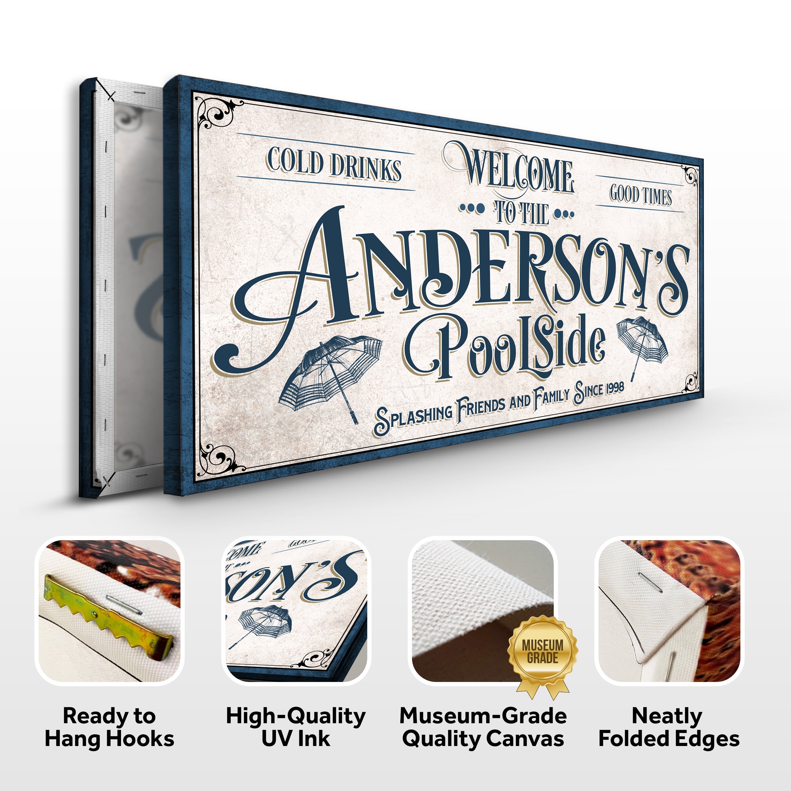 Personalized Pool Party Sign on sale at MyriadMart