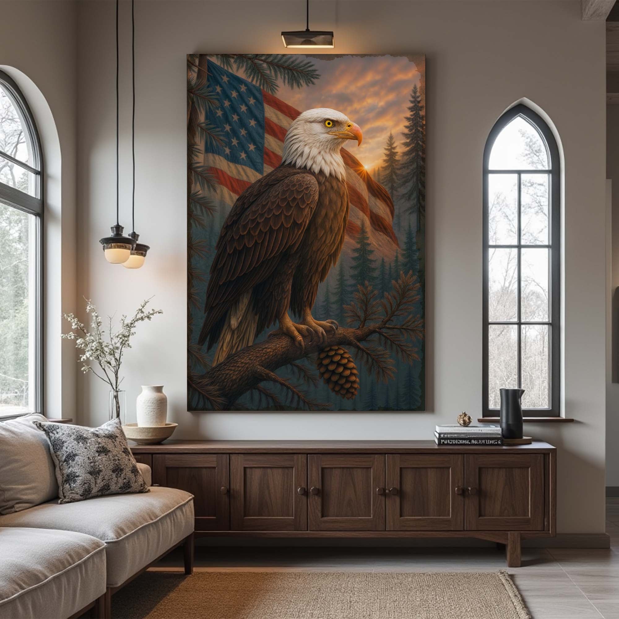 Sentinel of the Pines Eagle Wall Art on sale at MyriadMart