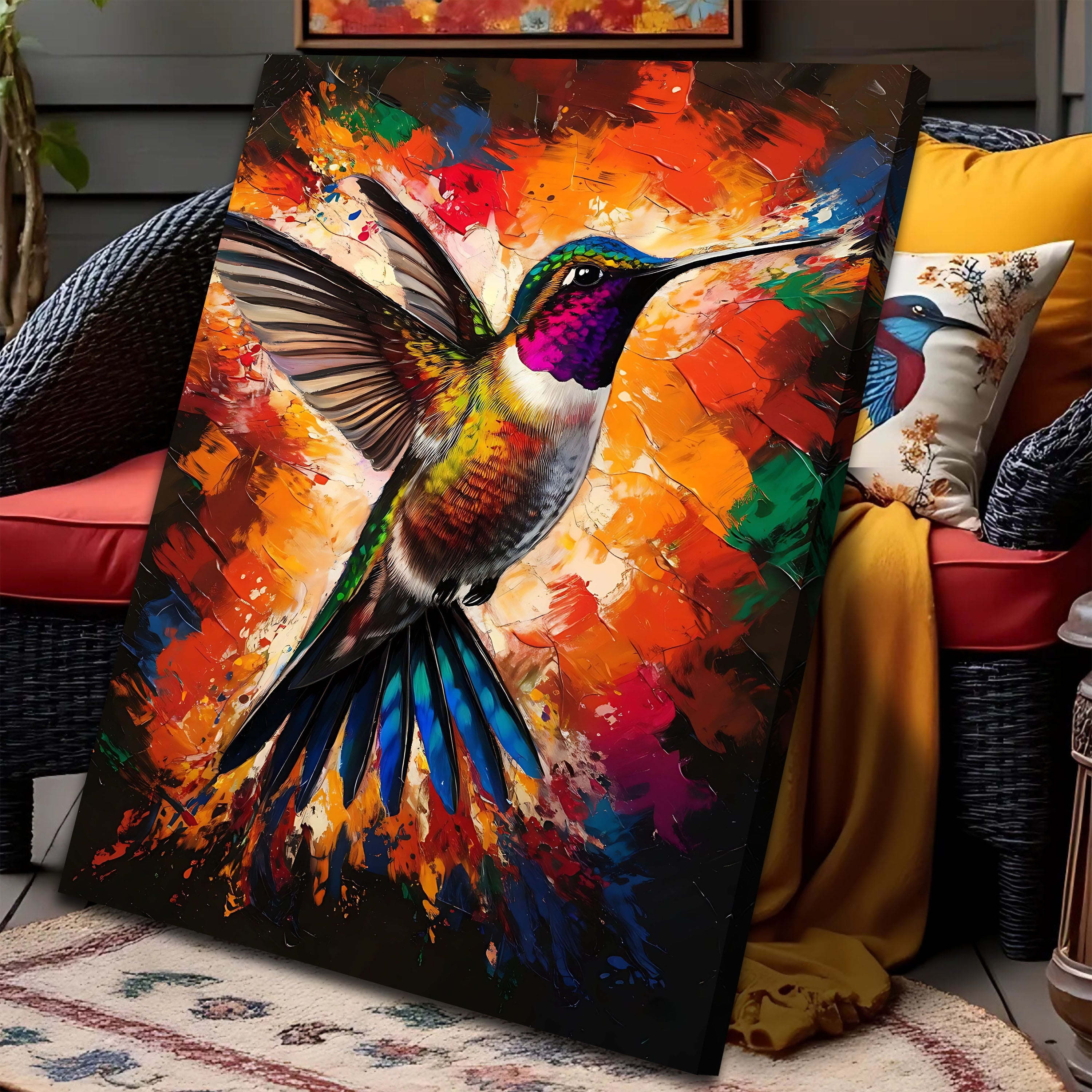 Humming Bird Abstract Wall Art on sale at MyriadMart