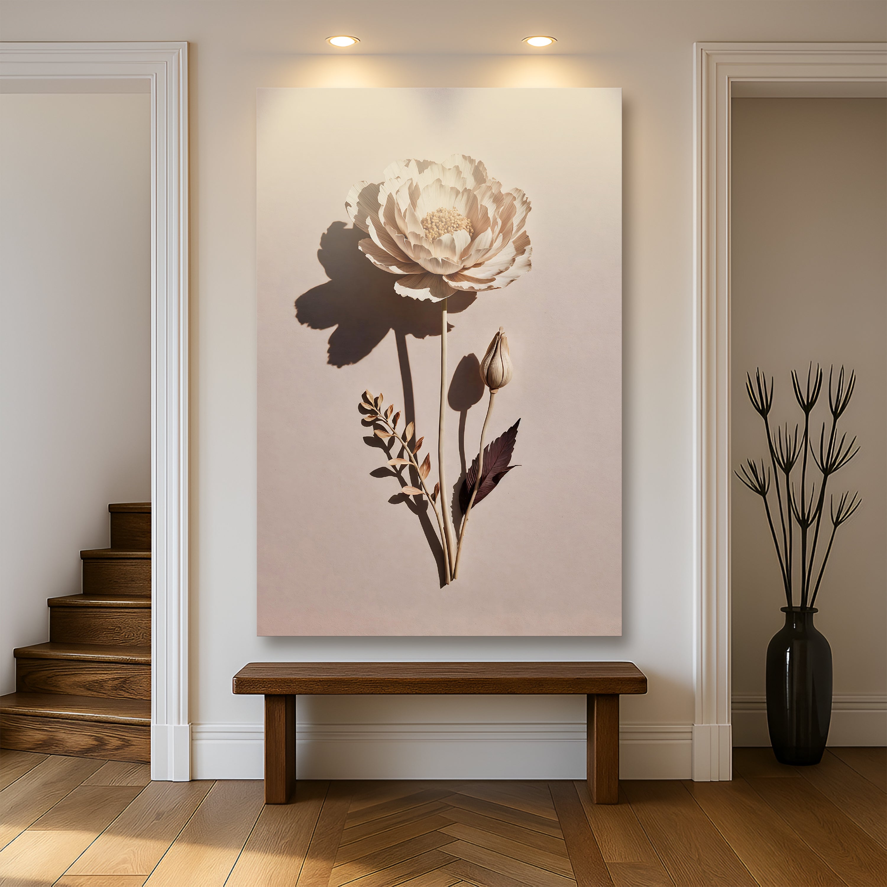 Minimalist Lone Flower Wall Art on sale at MyriadMart