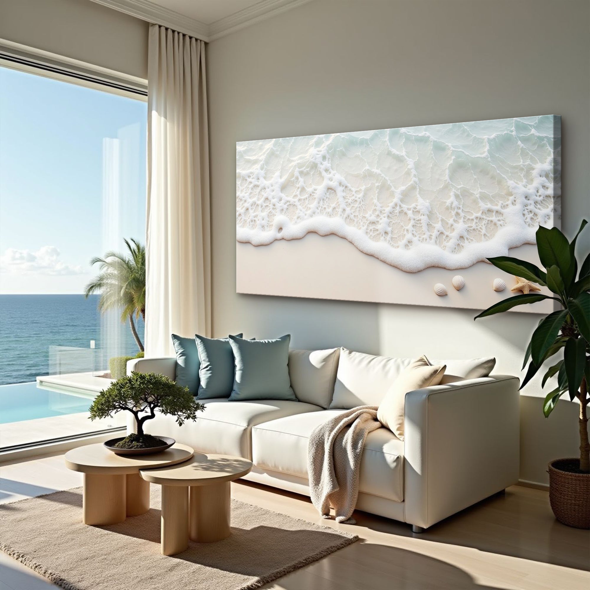 Serene Ocean Wave Coastal Wall Art X on sale at MyriadMart
