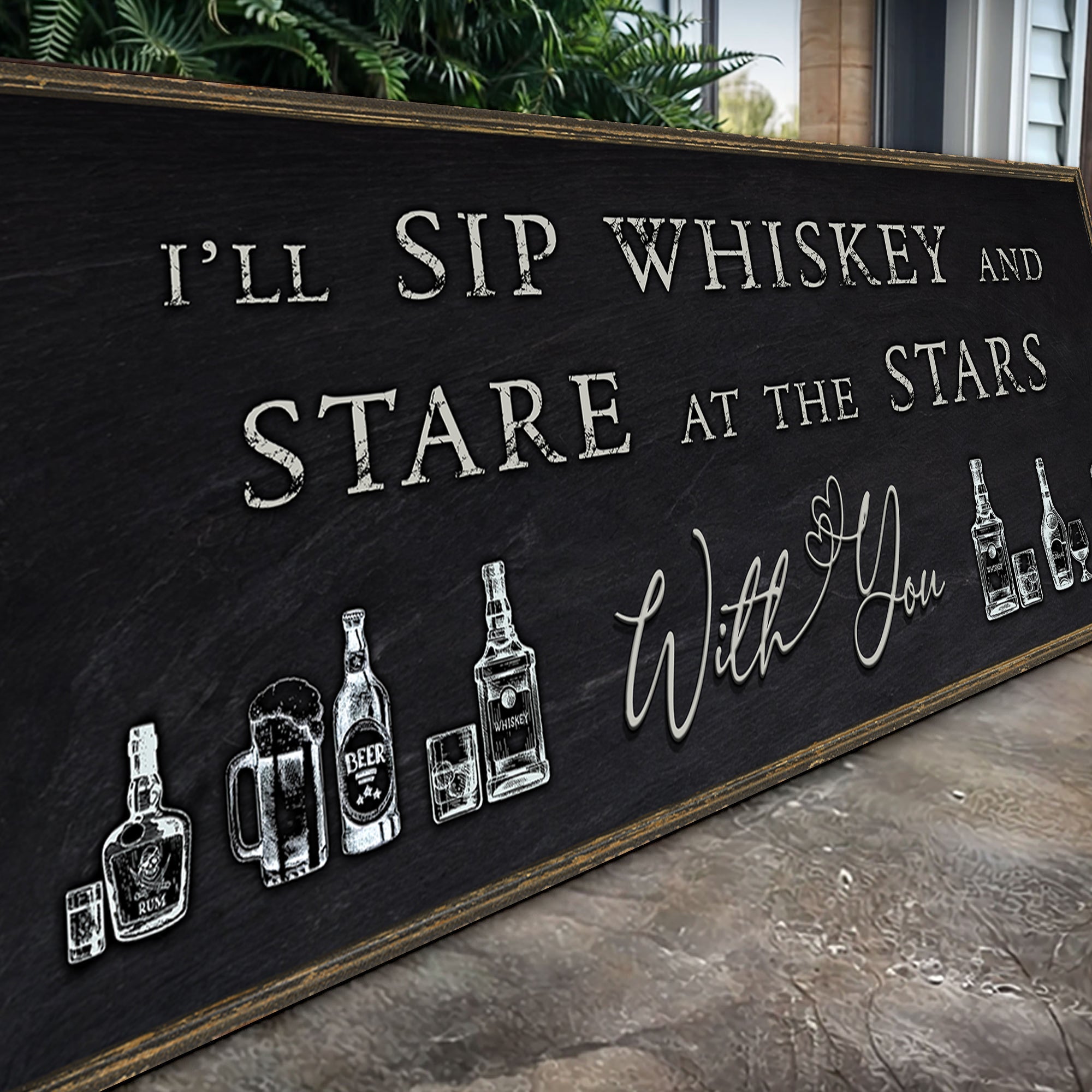 Sip Whiskey With You Bar Sign II on sale at MyriadMart