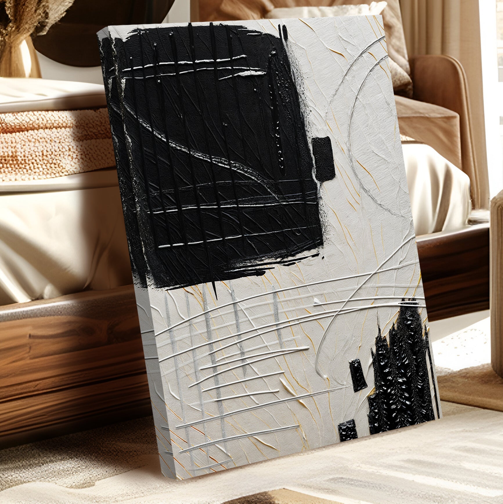 Black and Beige Wall Art on sale at MyriadMart