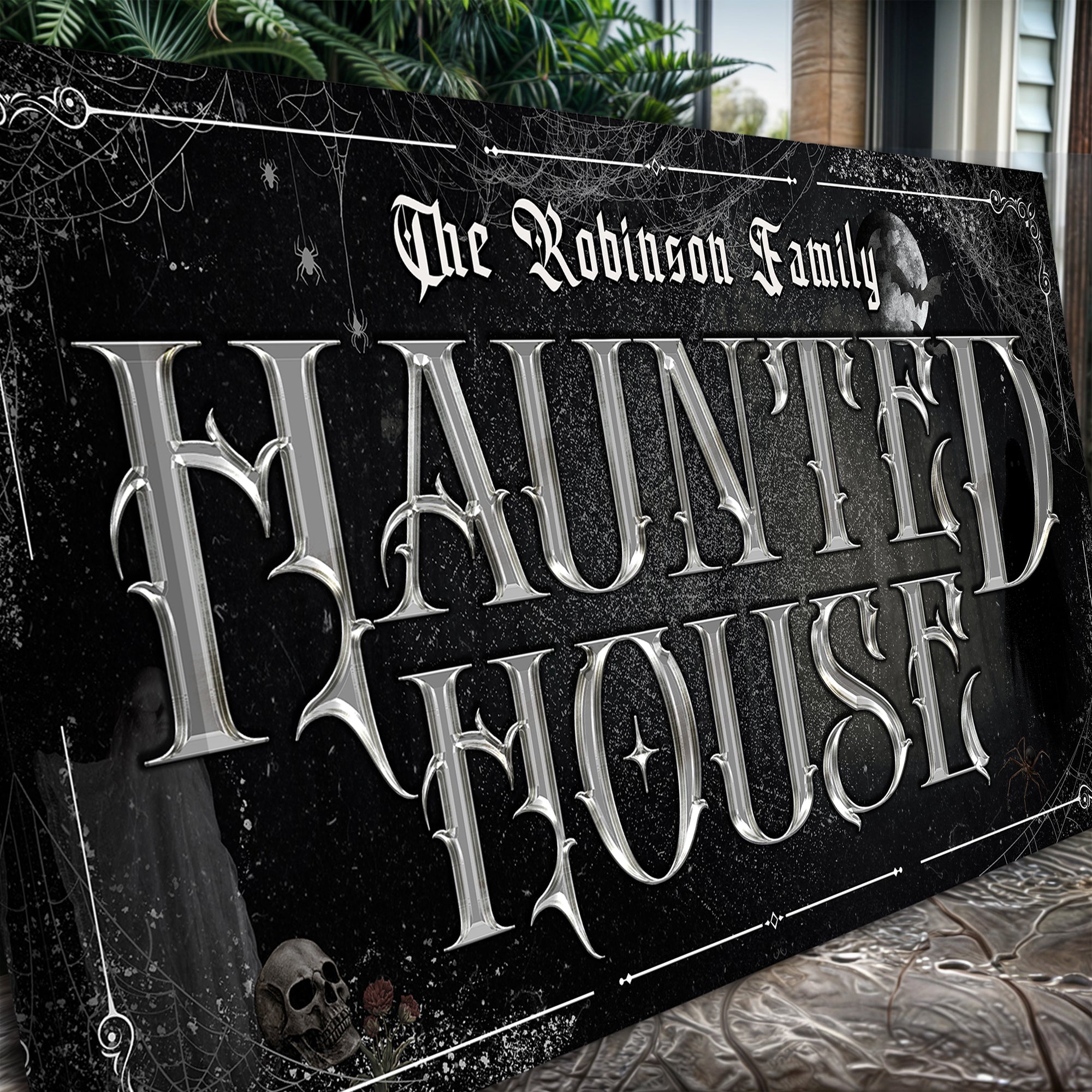 Personalized Haunted House Halloween Sign III on sale at MyriadMart