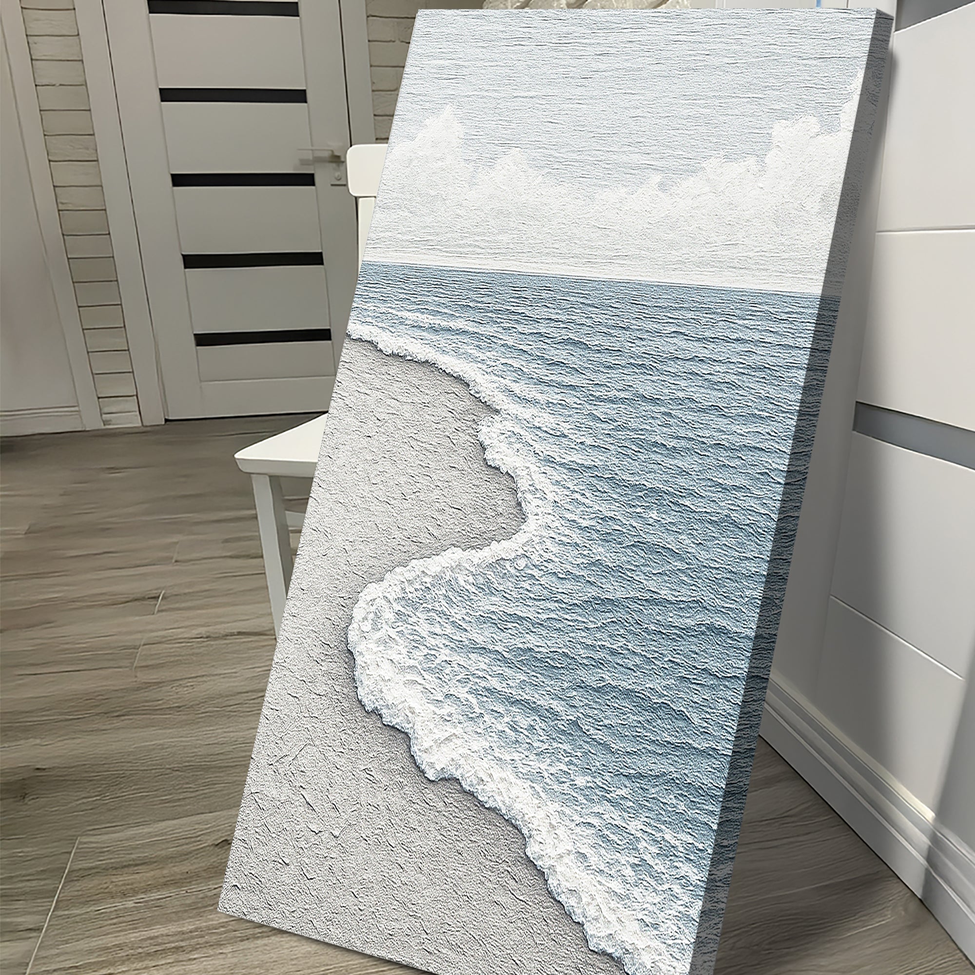 White Waves Abstract Wall Art on sale at MyriadMart