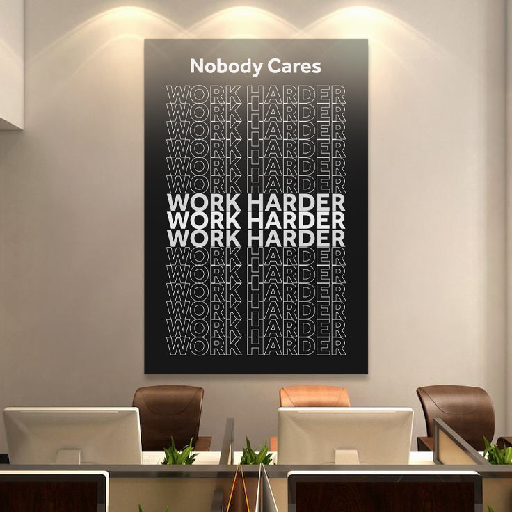 Work Harder Motivational Wall Sign on sale at MyriadMart