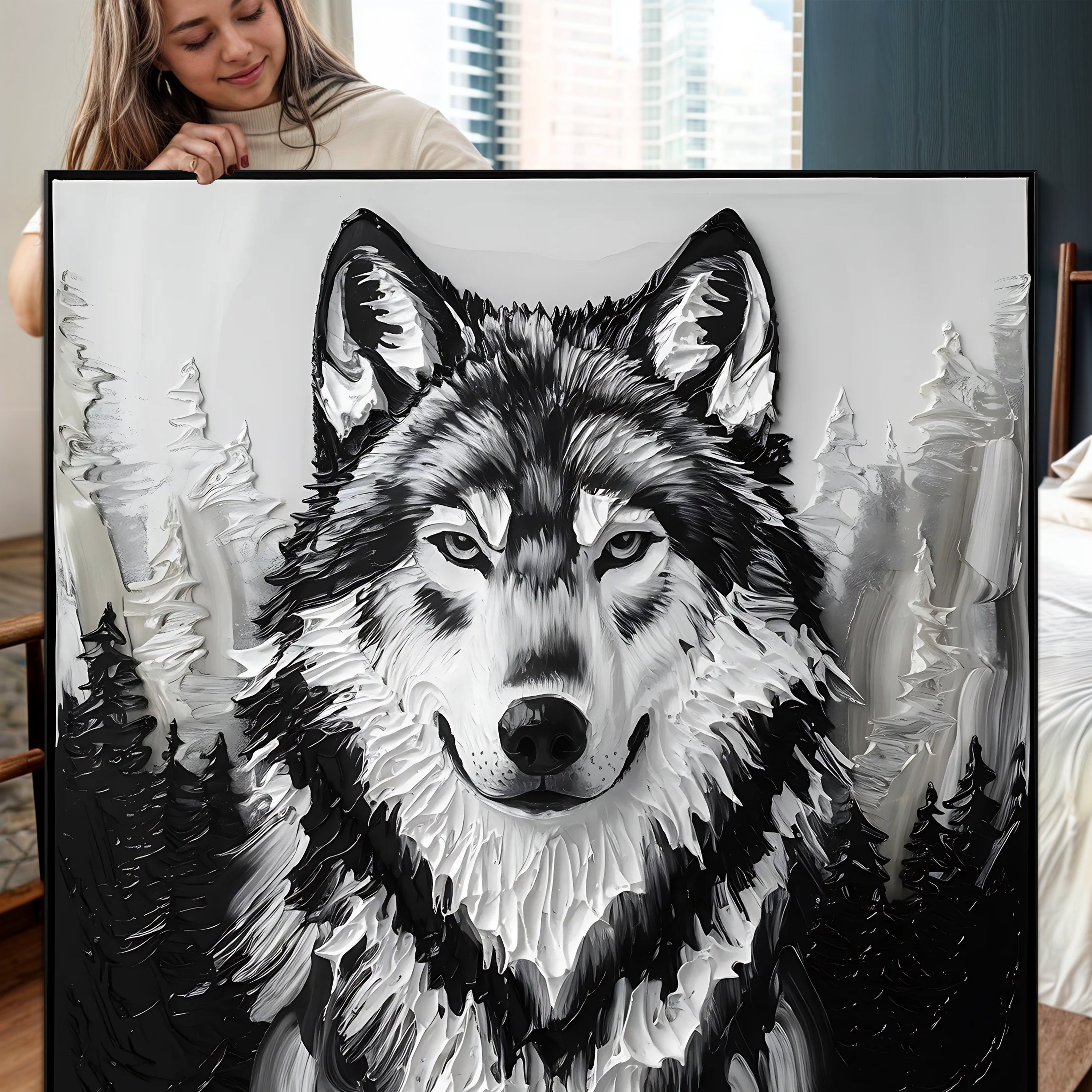3D Wolf Wall Art IV on sale at MyriadMart