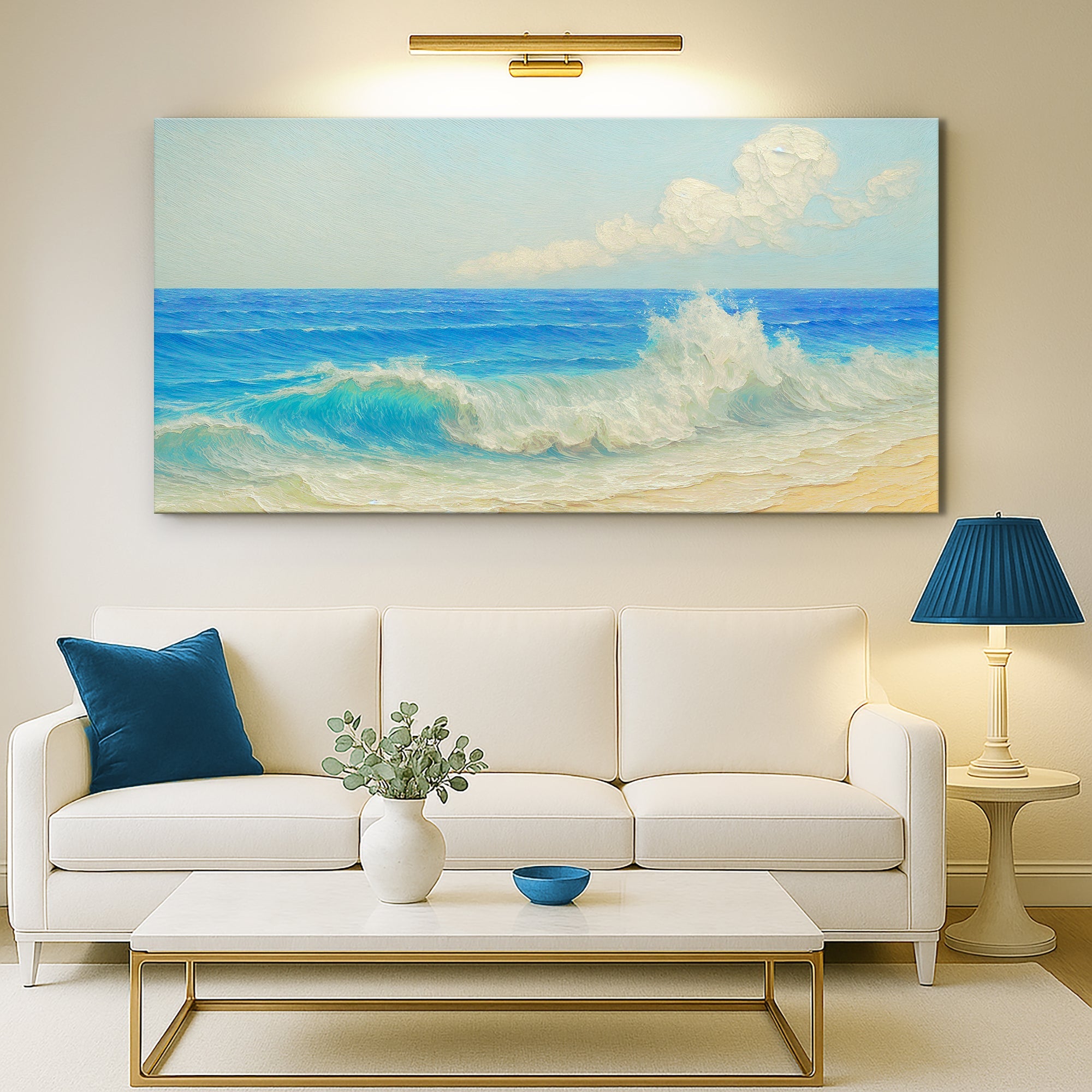 Serene Ocean Wave Coastal Wall Art XIII on sale at MyriadMart