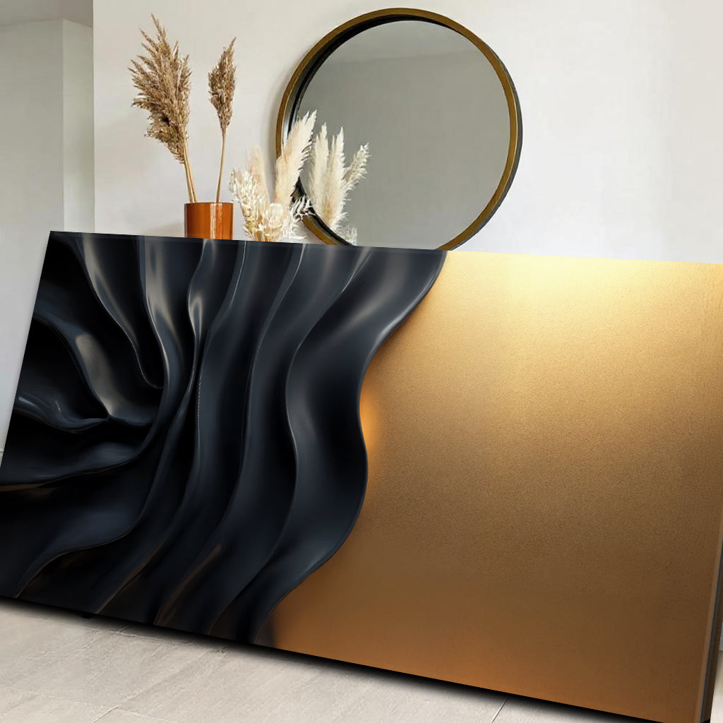 Black And Gold Minimalist Abstract XIII on sale at MyriadMart