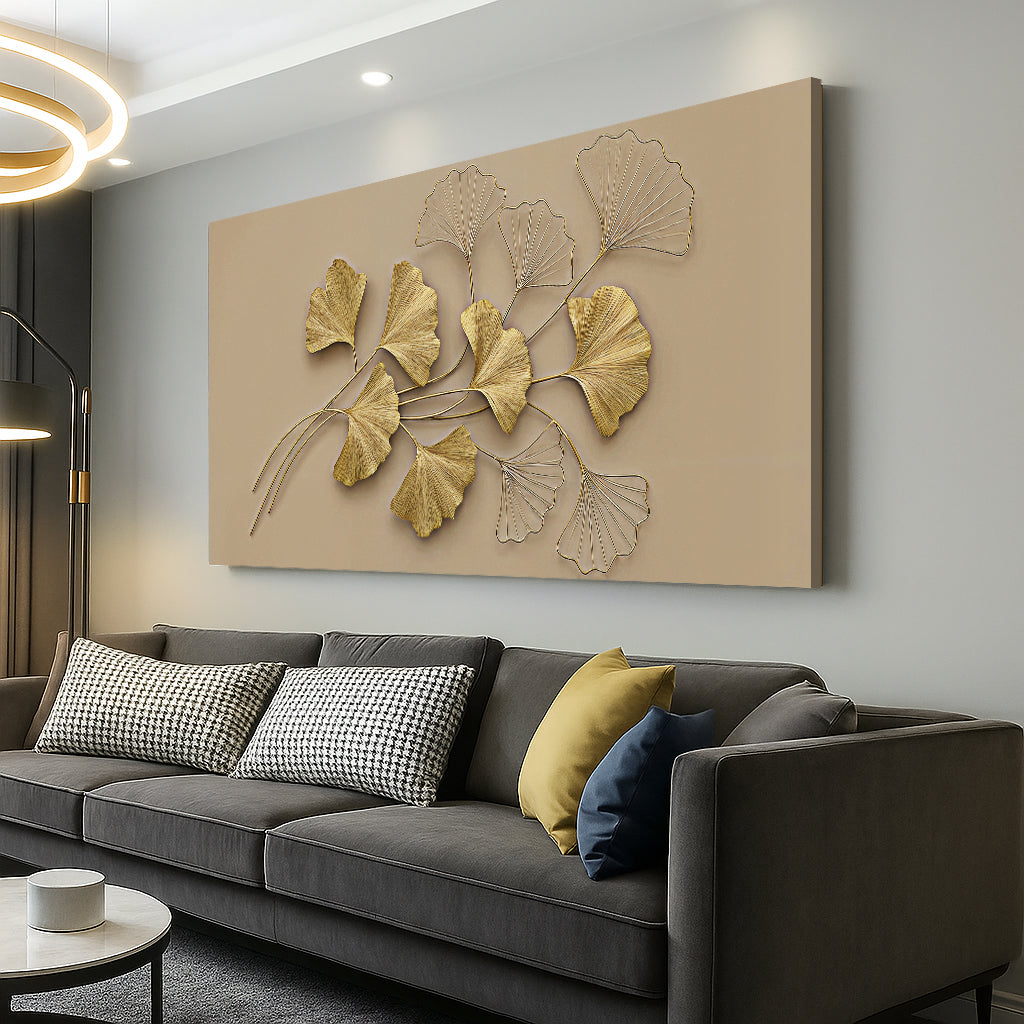 Golden Botanical Wall Art on sale at MyriadMart