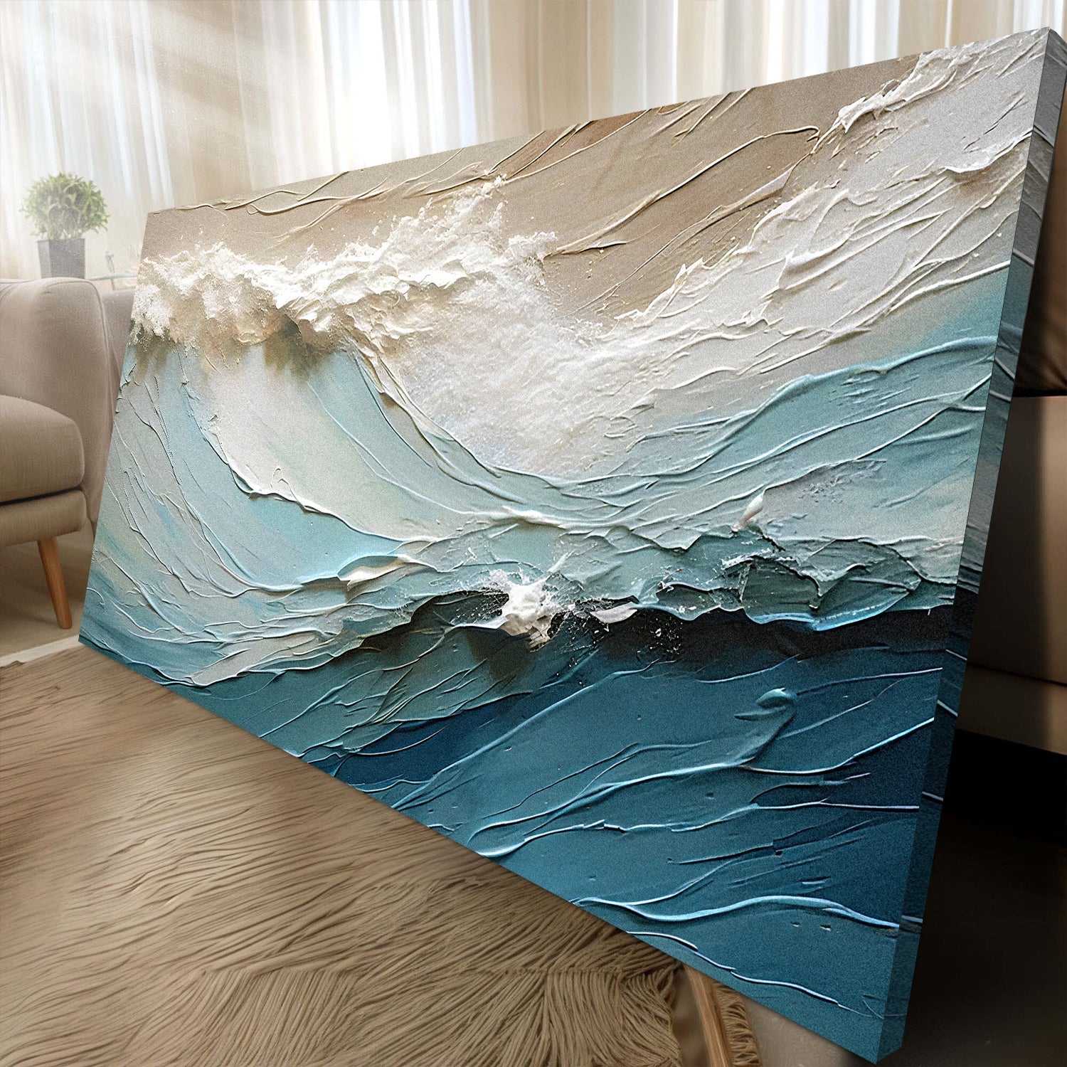 Beige Minimalist Wall Art on sale at MyriadMart