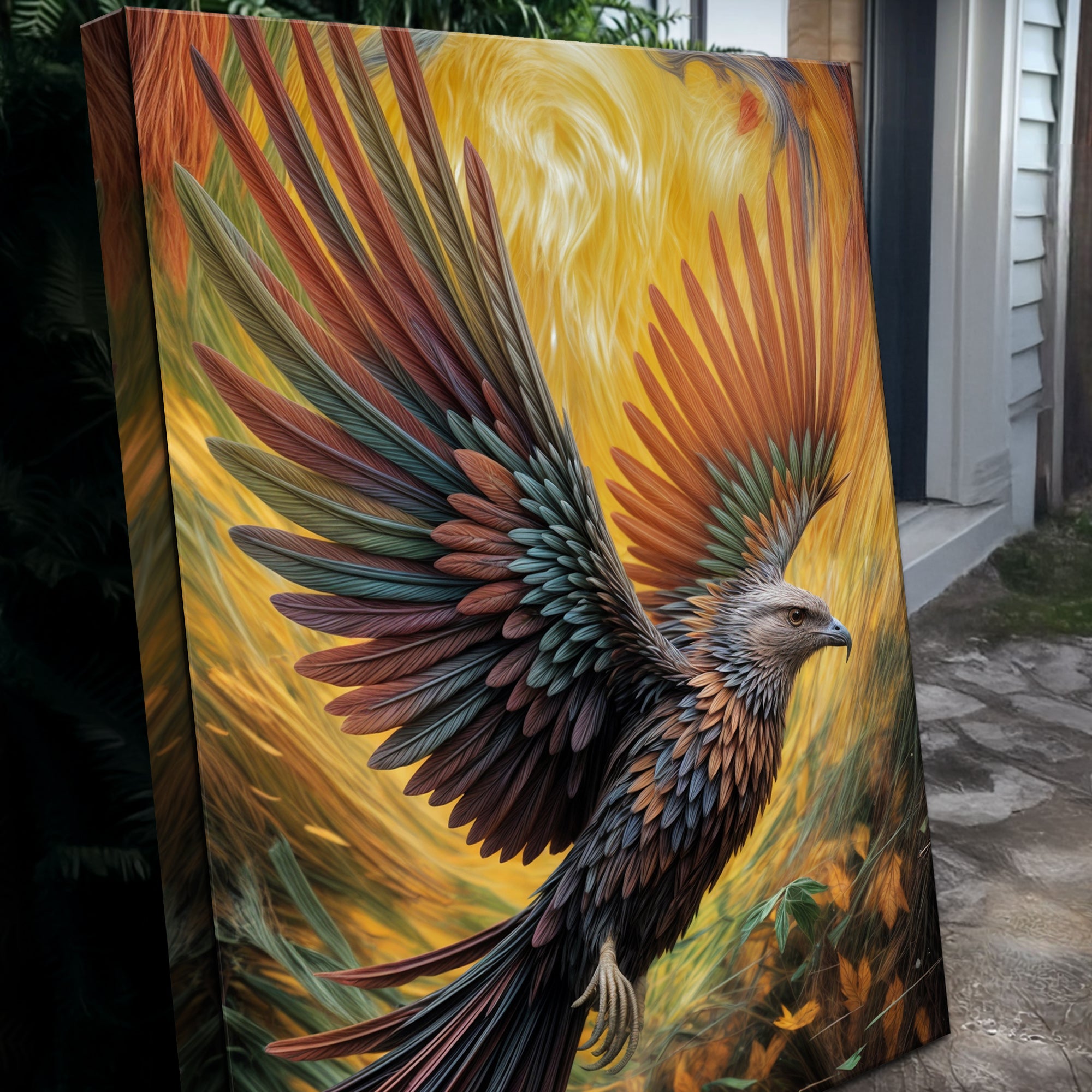 Flight Of Fancy Bird Impasto Wall Art on sale at MyriadMart