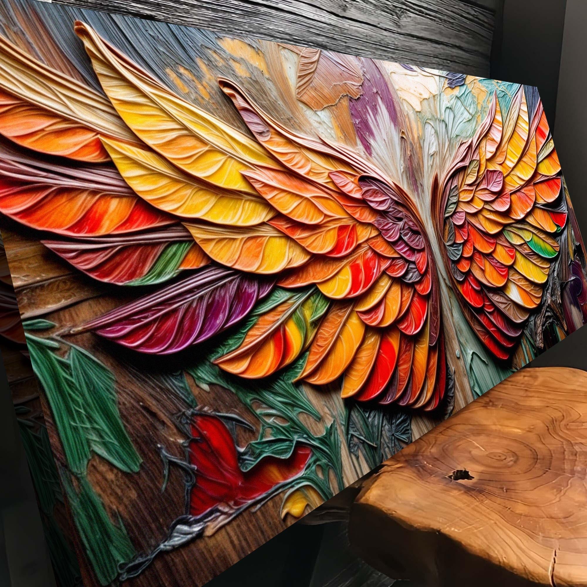Wings Of Ascension Impasto Wall Art on sale at MyriadMart