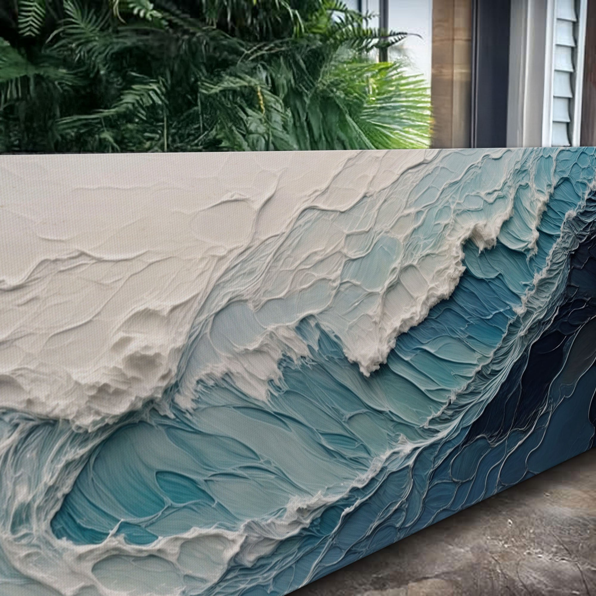 Ocean's Embrace Seascape Impasto Wall Art on sale at MyriadMart