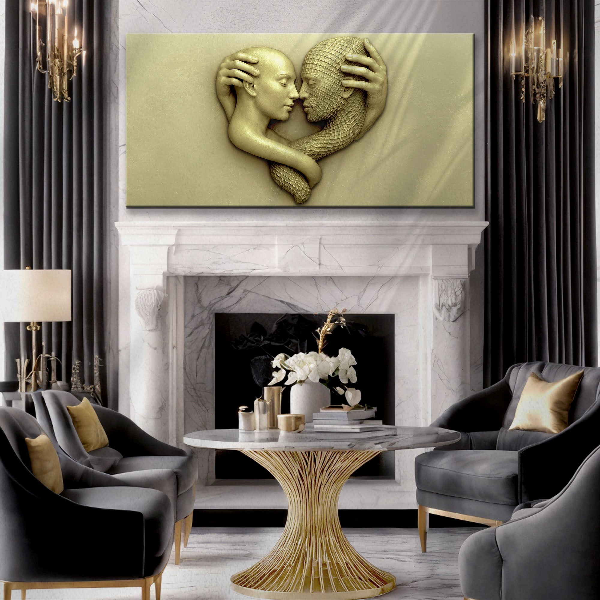 Eternal Love Figure Abstract Wall Art on sale at MyriadMart