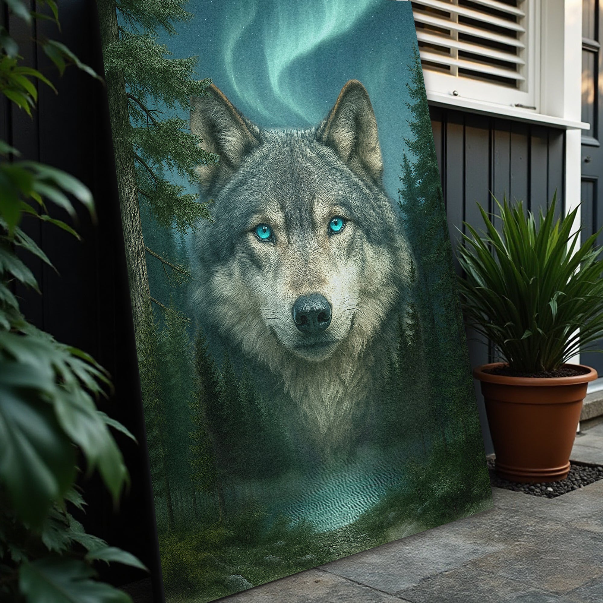 Wolf Northern Symphony Wall Art on sale at MyriadMart