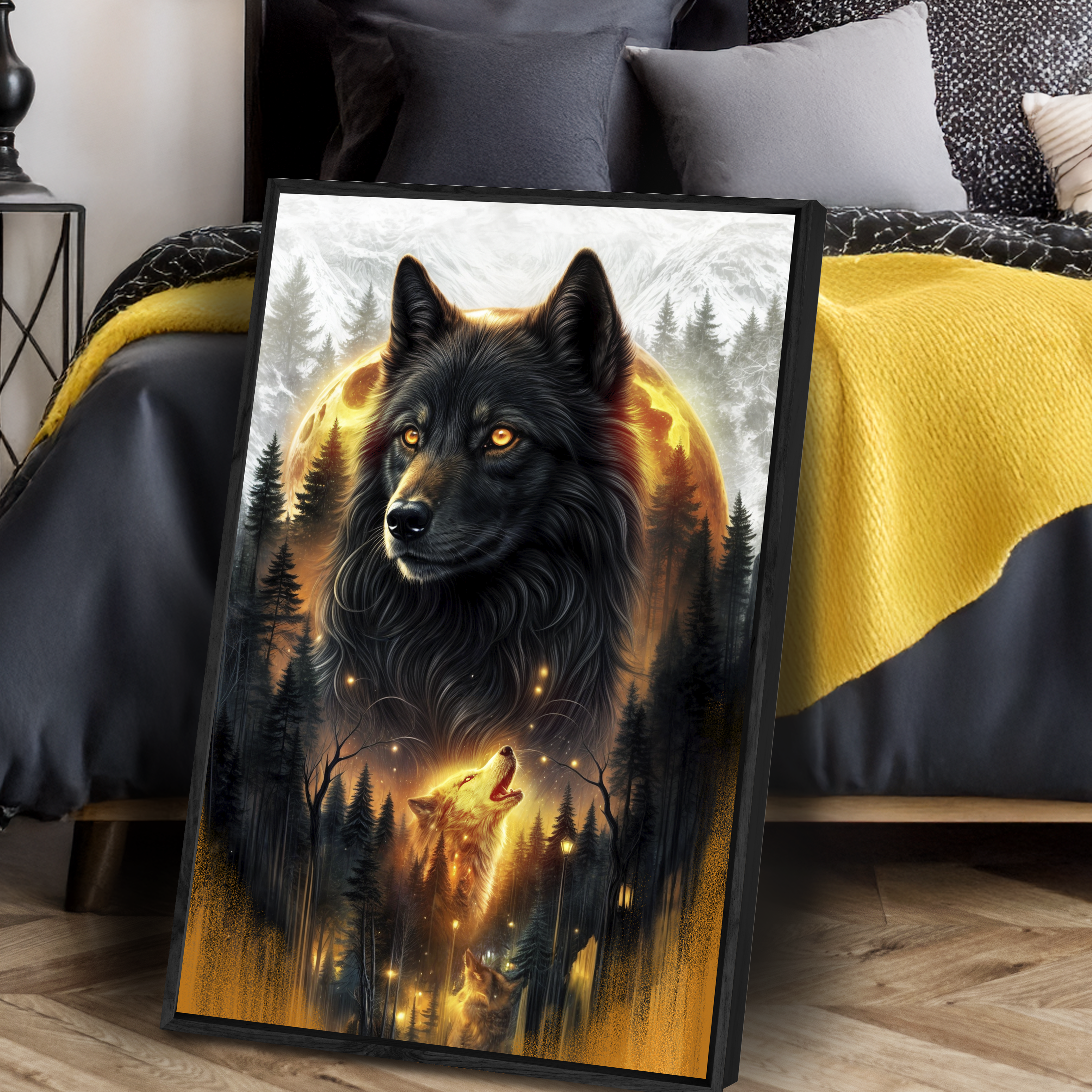 Eclipse of the Alpha Wolf Wall Art on sale at MyriadMart