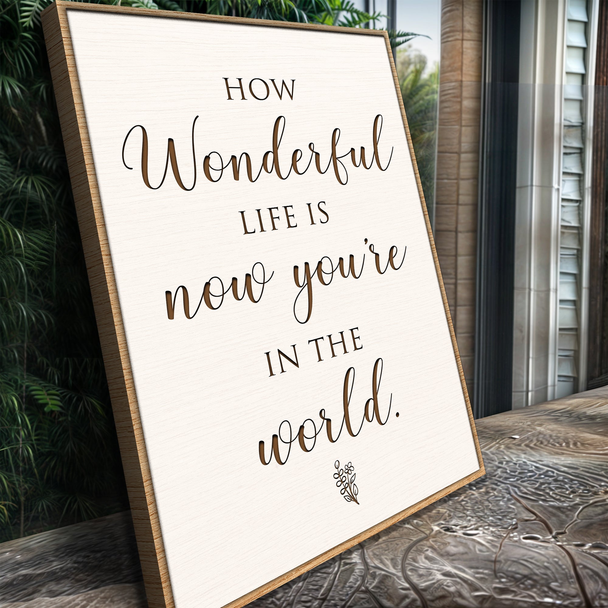 How Wonderful Life Is Nursery Sign II on sale at MyriadMart