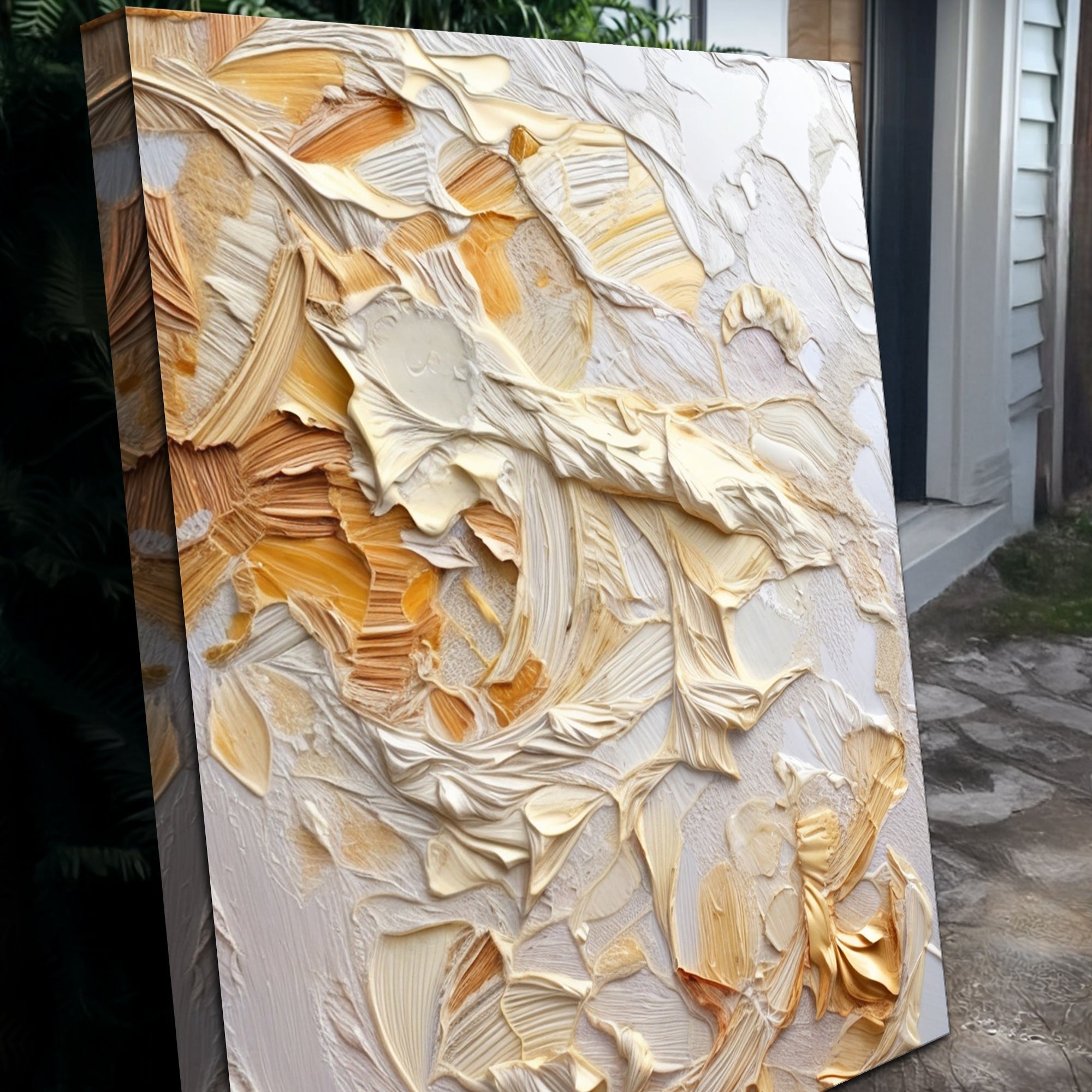 Minimalist Wave Abstract Impasto Wall Art on sale at MyriadMart