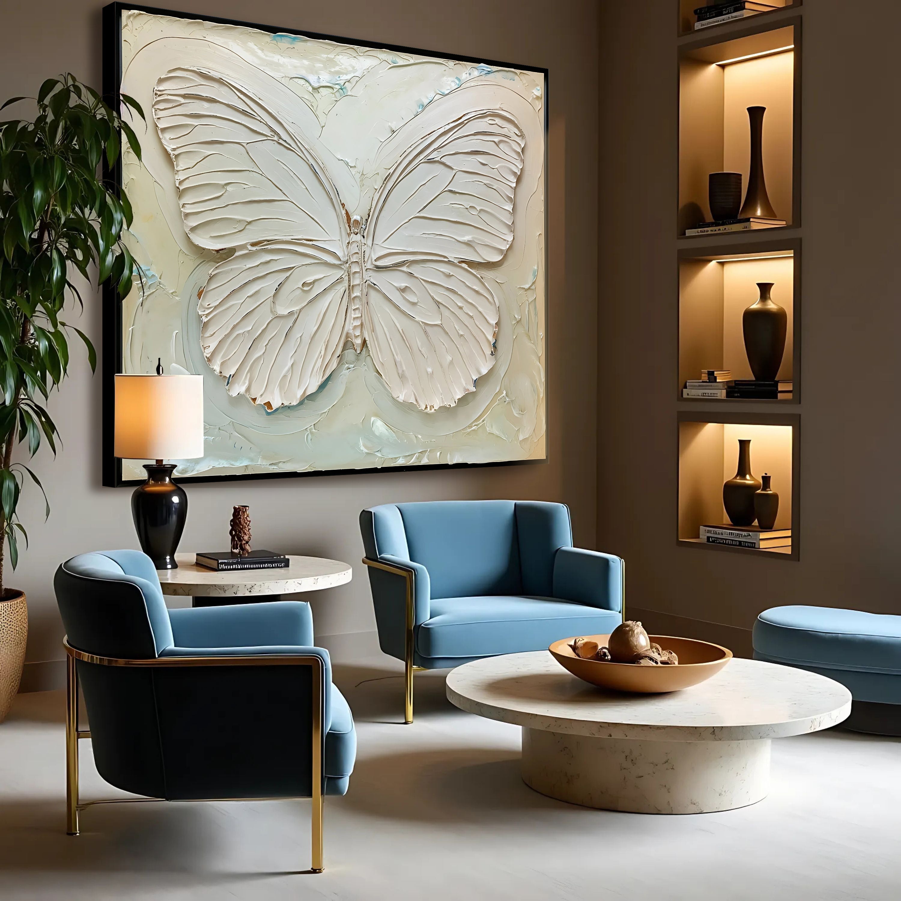 3D White Butterfly Wall Art on sale at MyriadMart