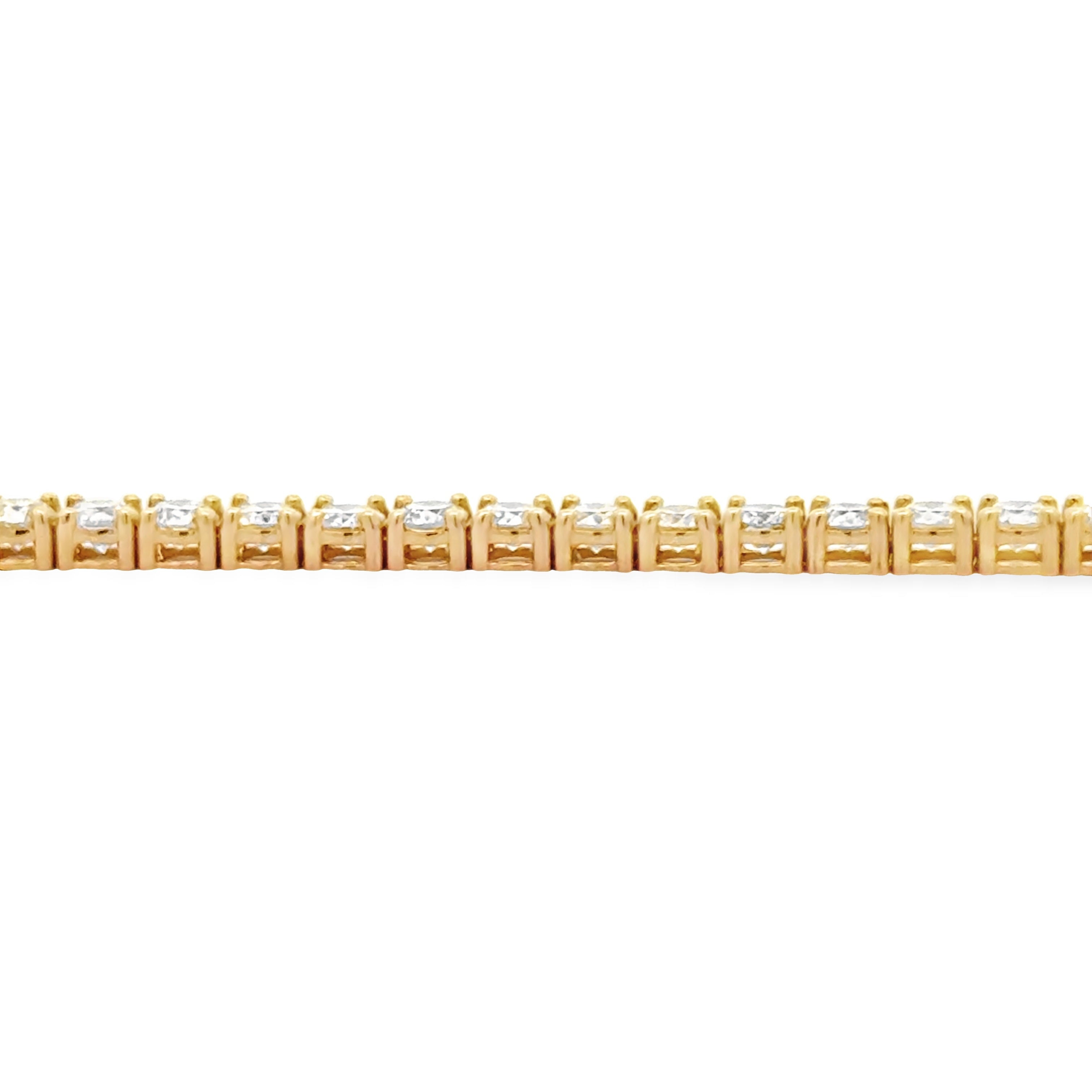 5.50ct Diamond Tennis Bracelet 18KT Yellow Gold on sale at MyriadMart