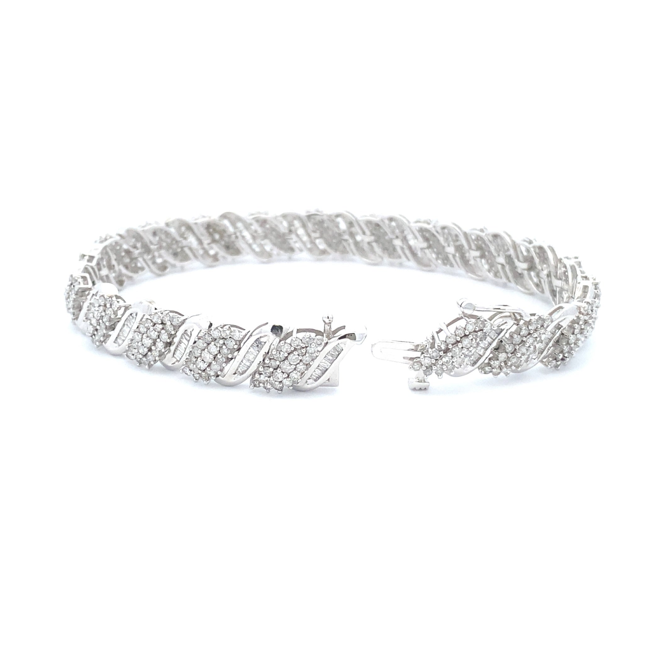 5.00ct Diamond Tennis Bracelet 10KT White Gold on sale at MyriadMart