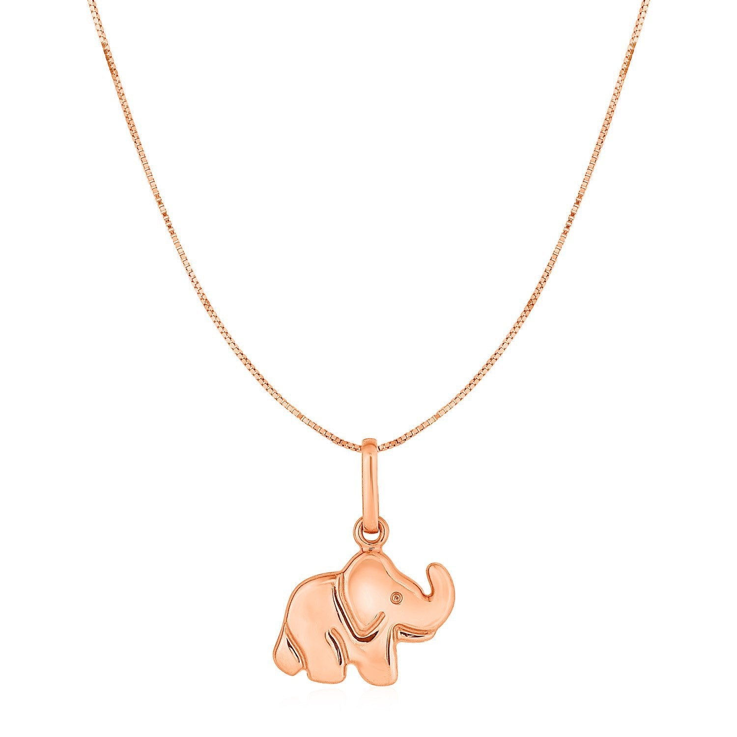 Elephant Pendant in 10k Rose Gold on sale at MyriadMart