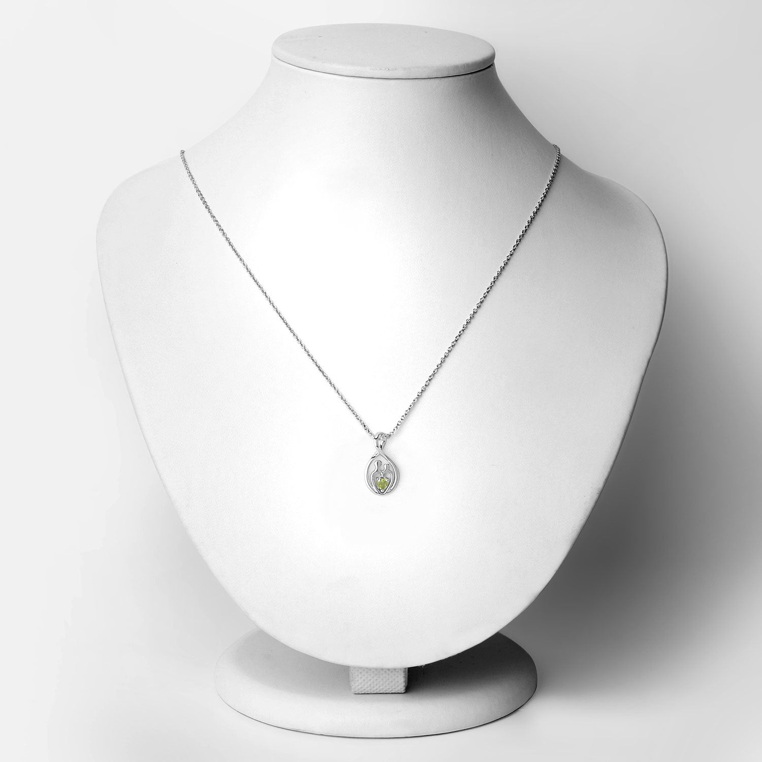 0.15 Carat Genuine Peridot .925 Sterling Silver Pendant on sale at MyriadMart