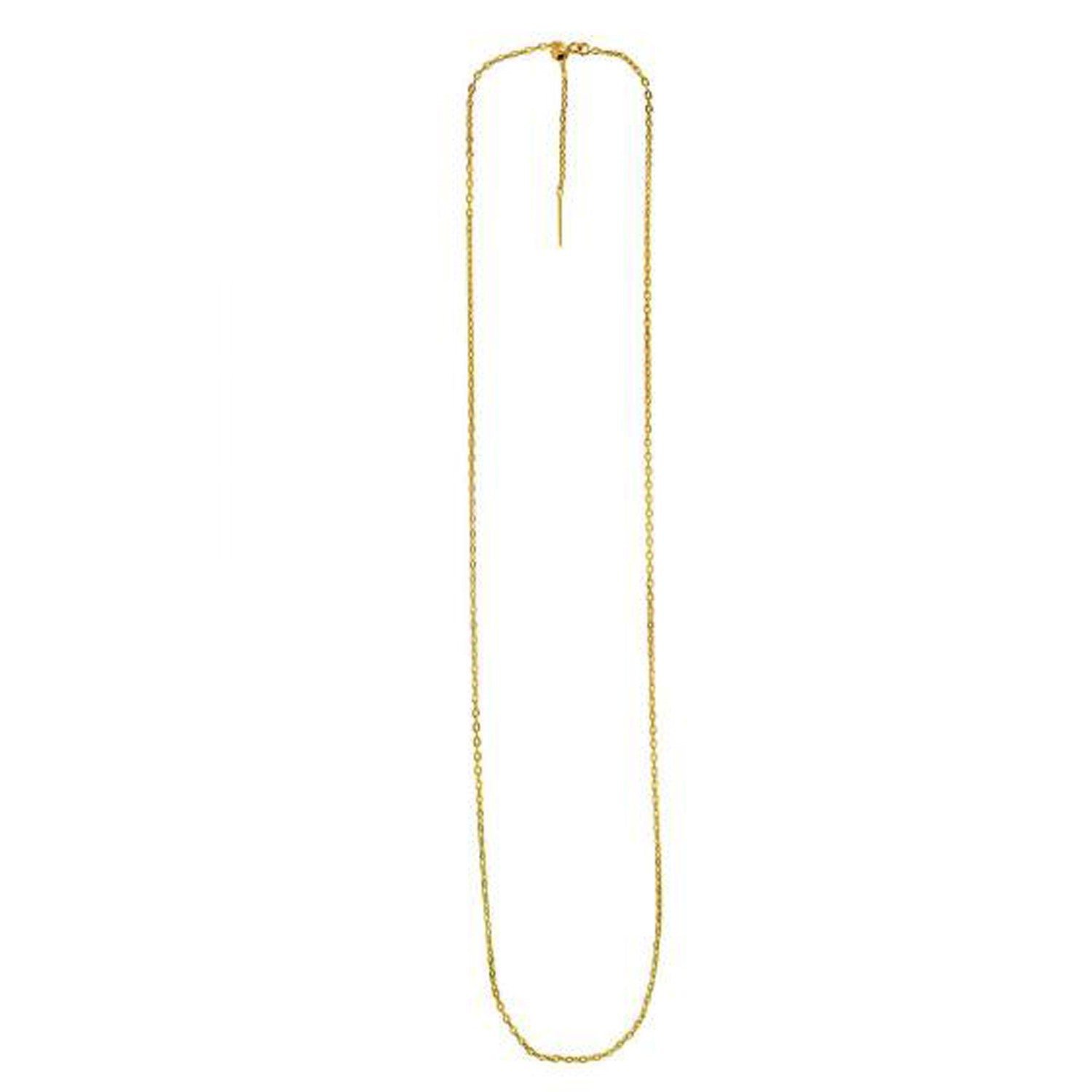 Endless Adjustable Cable Chain in 14k Yellow Gold 1.70 mm on sale at MyriadMart