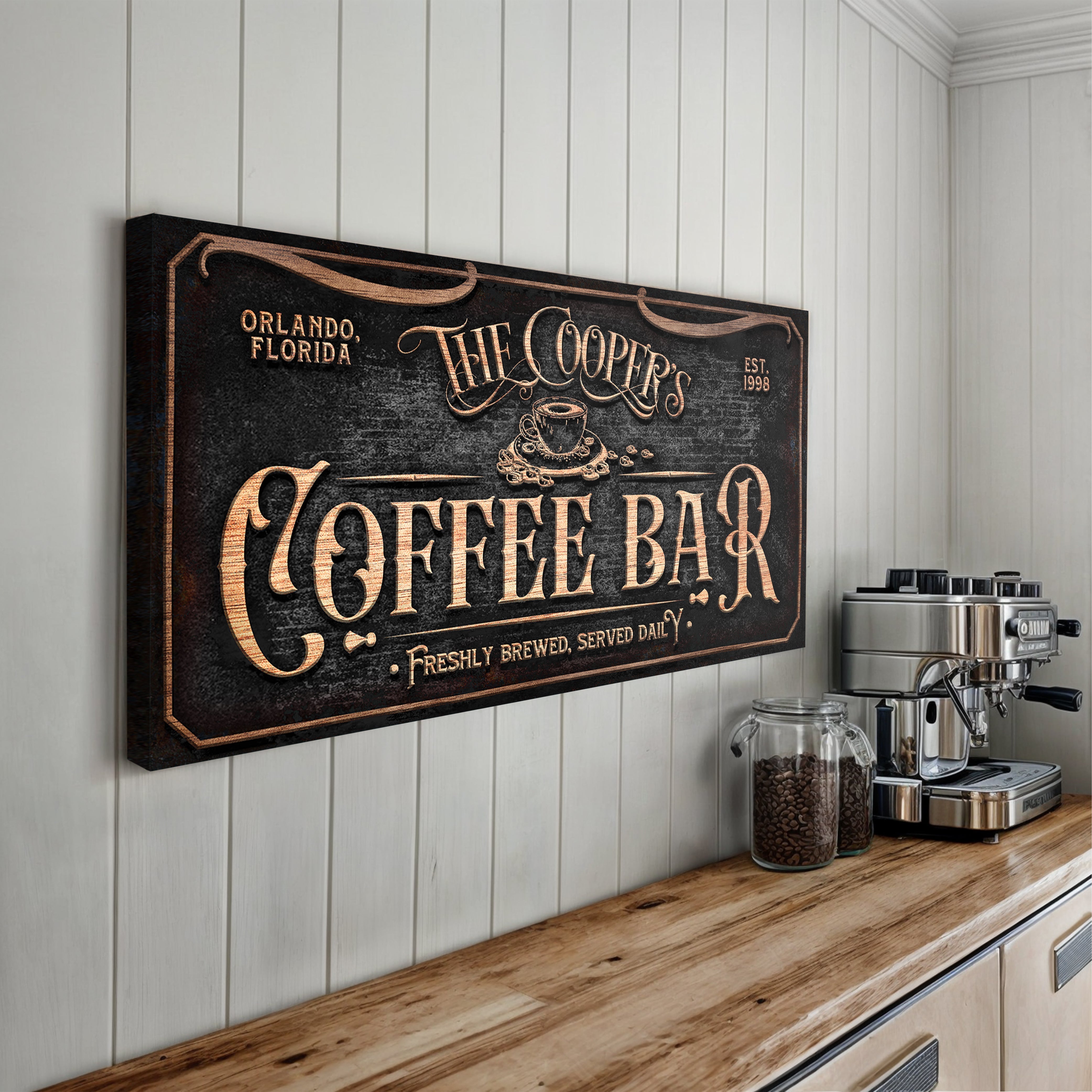 Personalized Coffee Bar Sign V on sale at MyriadMart