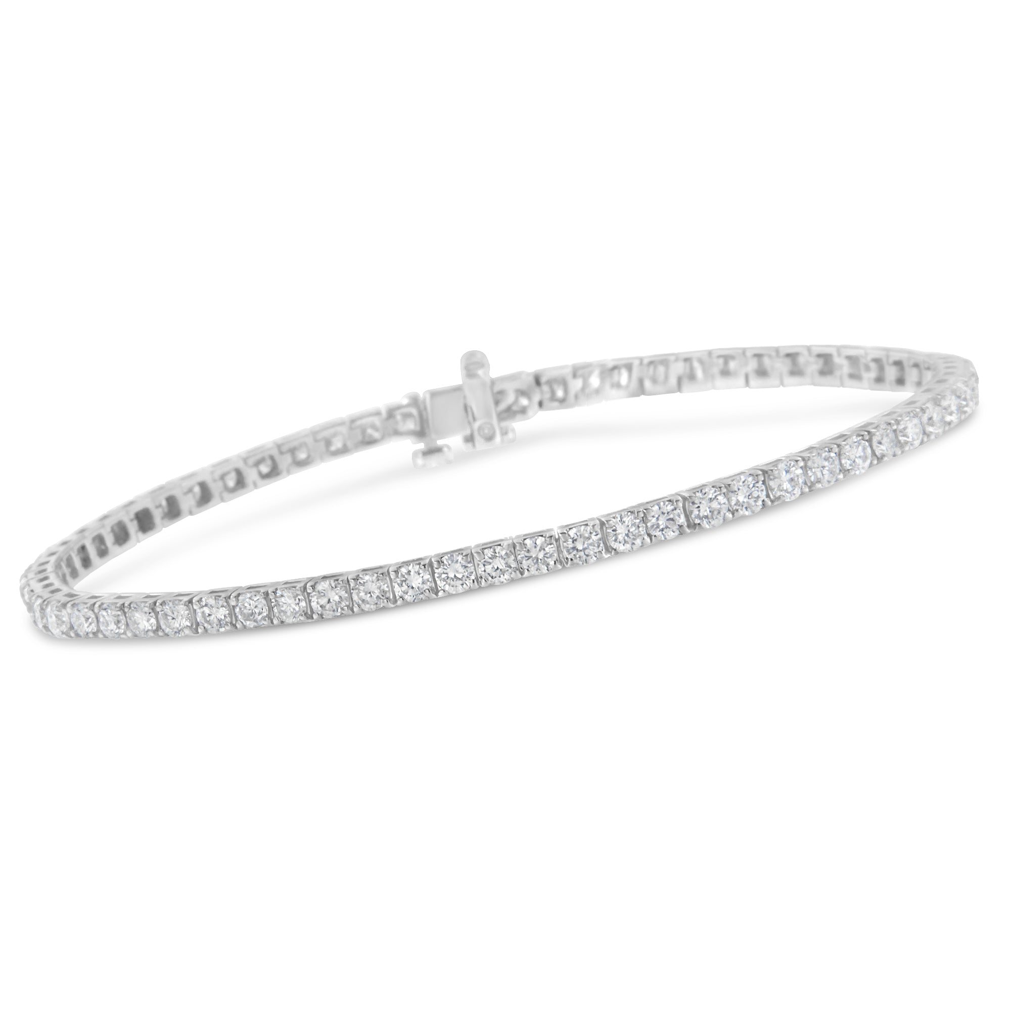 IGI Certified 4.0 Cttw Diamond 14K White Gold Classic 7†Tennis Bracelet H-I Color, I1-I2 Clarity on sale at MyriadMart