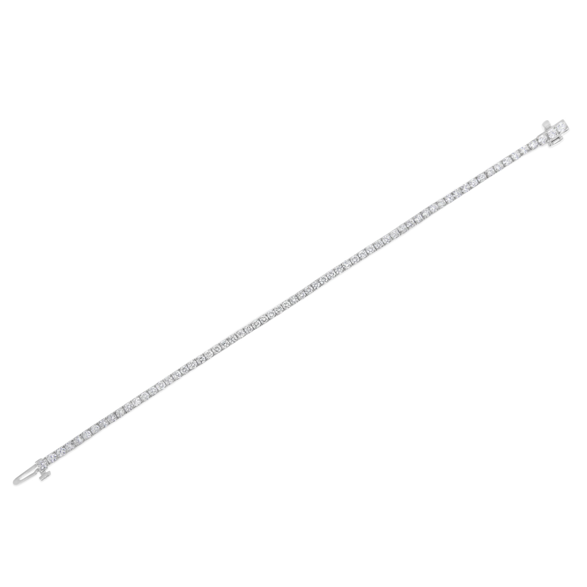 IGI Certified 4.0 Cttw Diamond 14K White Gold Classic 7†Tennis Bracelet H-I Color, I1-I2 Clarity on sale at MyriadMart