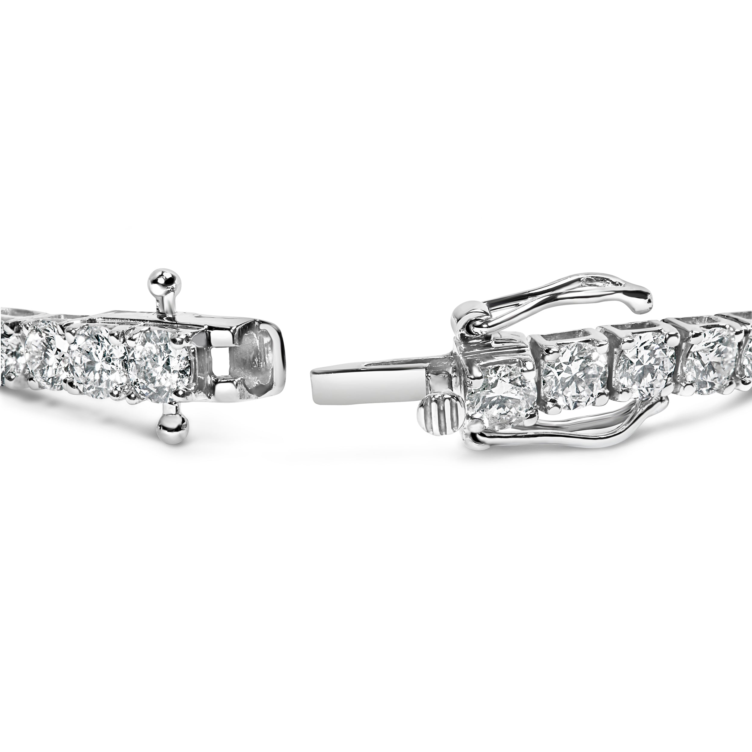14K White Gold 5.00 Cttw Prong Set Lab Grown Round Diamond Classic Tennis Bracelet F-G Color, VS2-SI1 Clarity - 7.25" on sale at MyriadMart