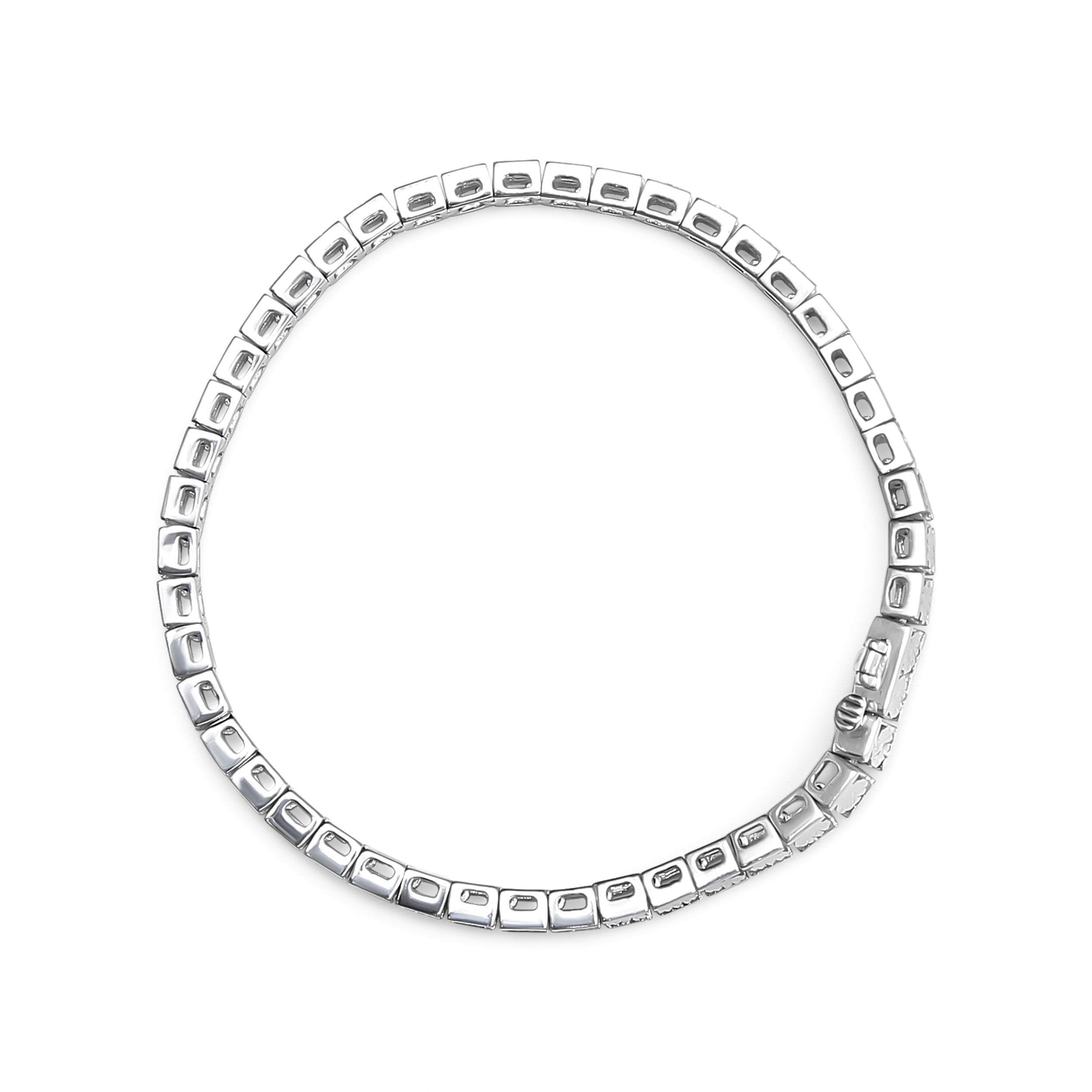 .925 Sterling Silver 1/4 Cttw Miracle Set Diamond and Bead Link 7.25" Tennis Bracelet I-J Color, I2-I3 Clarity on sale at MyriadMart