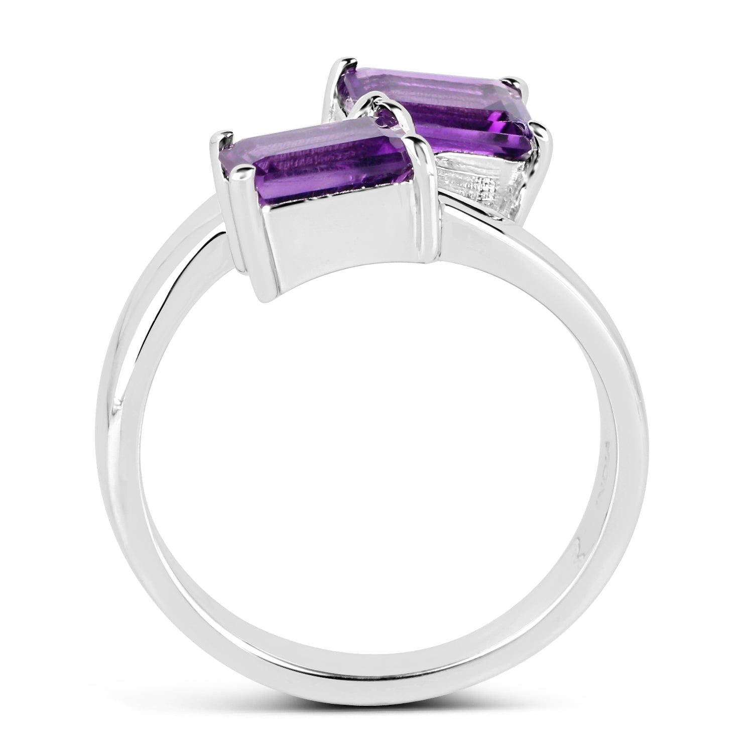 1.90 Carat Genuine Amethyst .925 Sterling Silver Ring on sale at MyriadMart