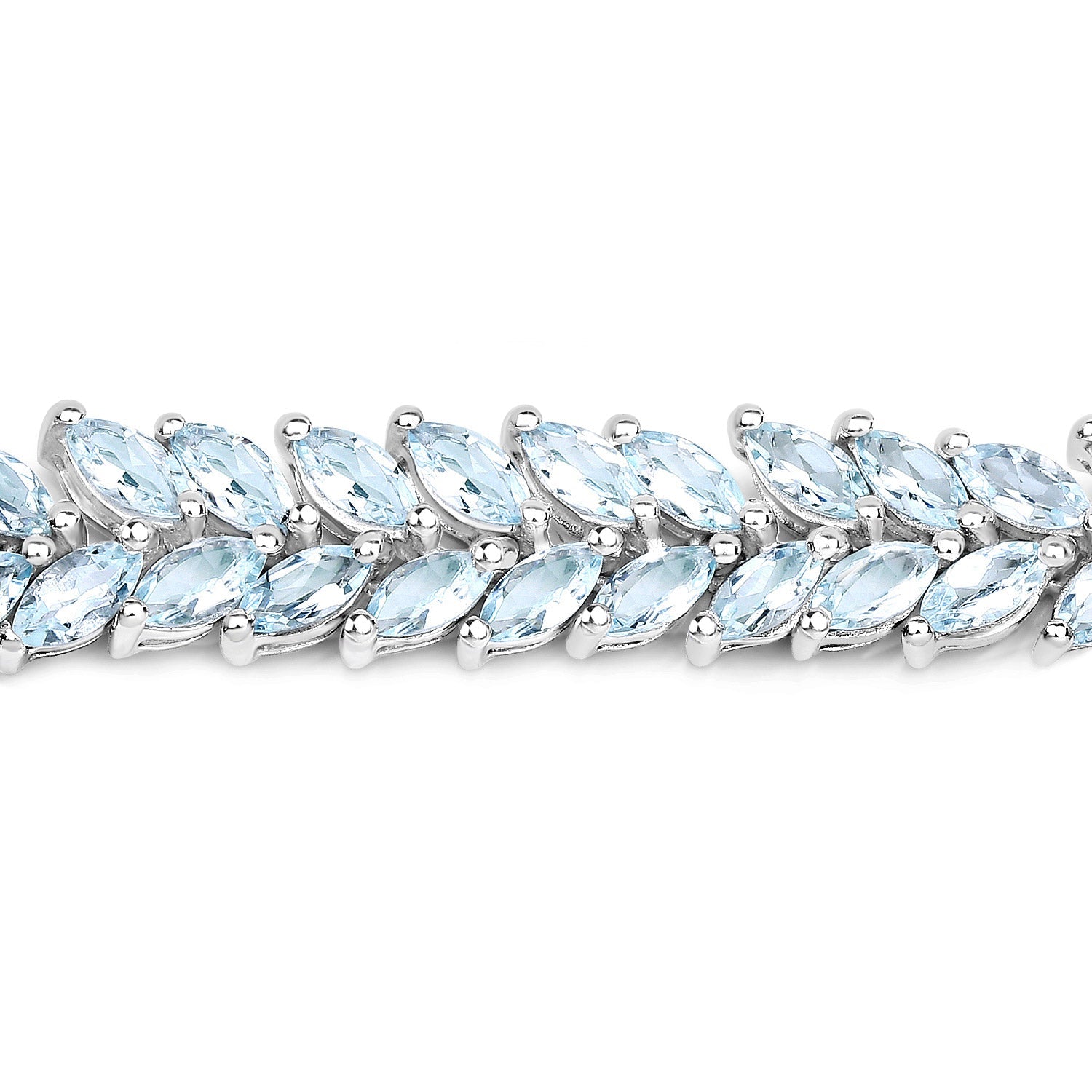 10.12 Carat Genuine Aquamarine .925 Sterling Silver Bracelet on sale at MyriadMart