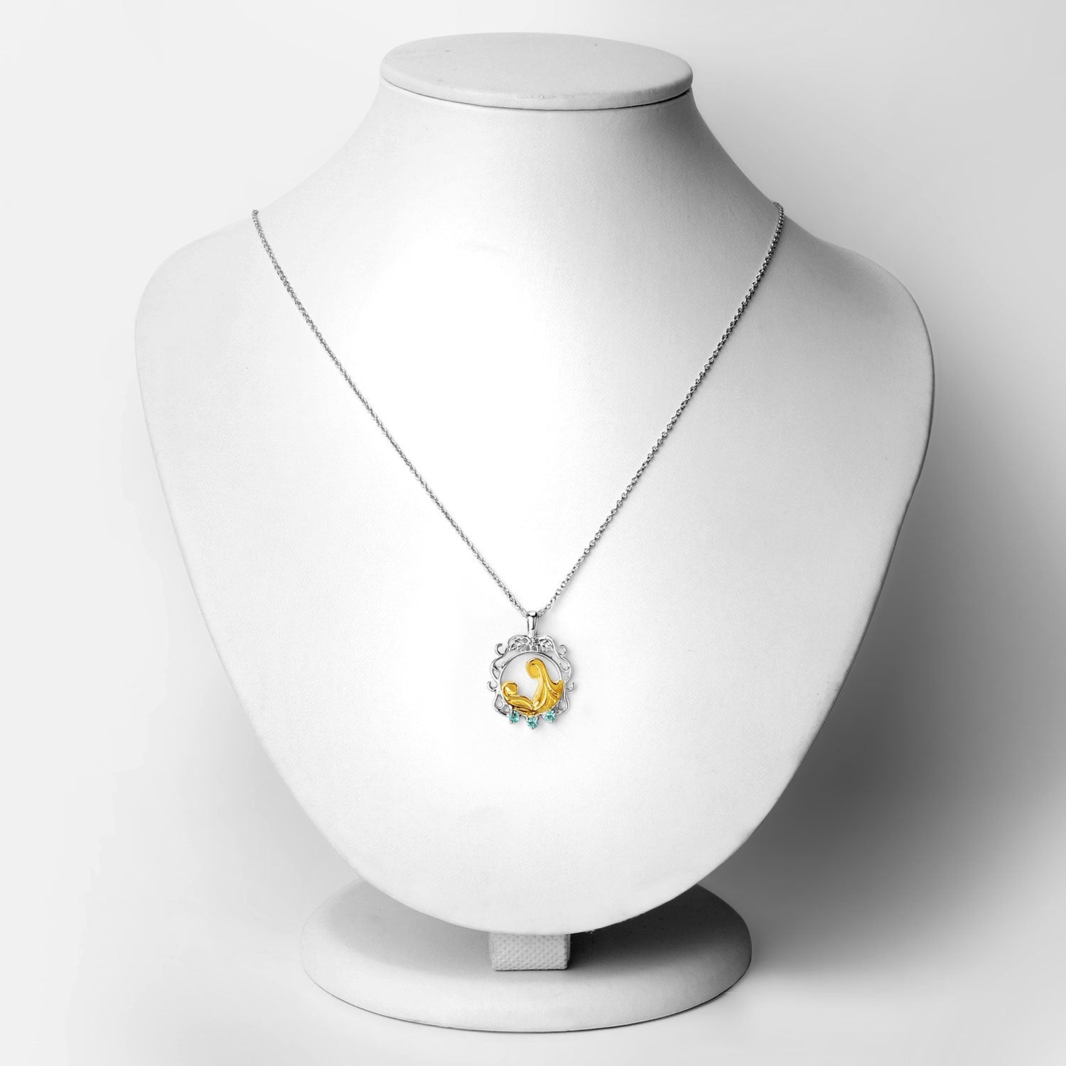 0.09 Carat Genuine Emerald .925 Sterling Silver Pendant on sale at MyriadMart