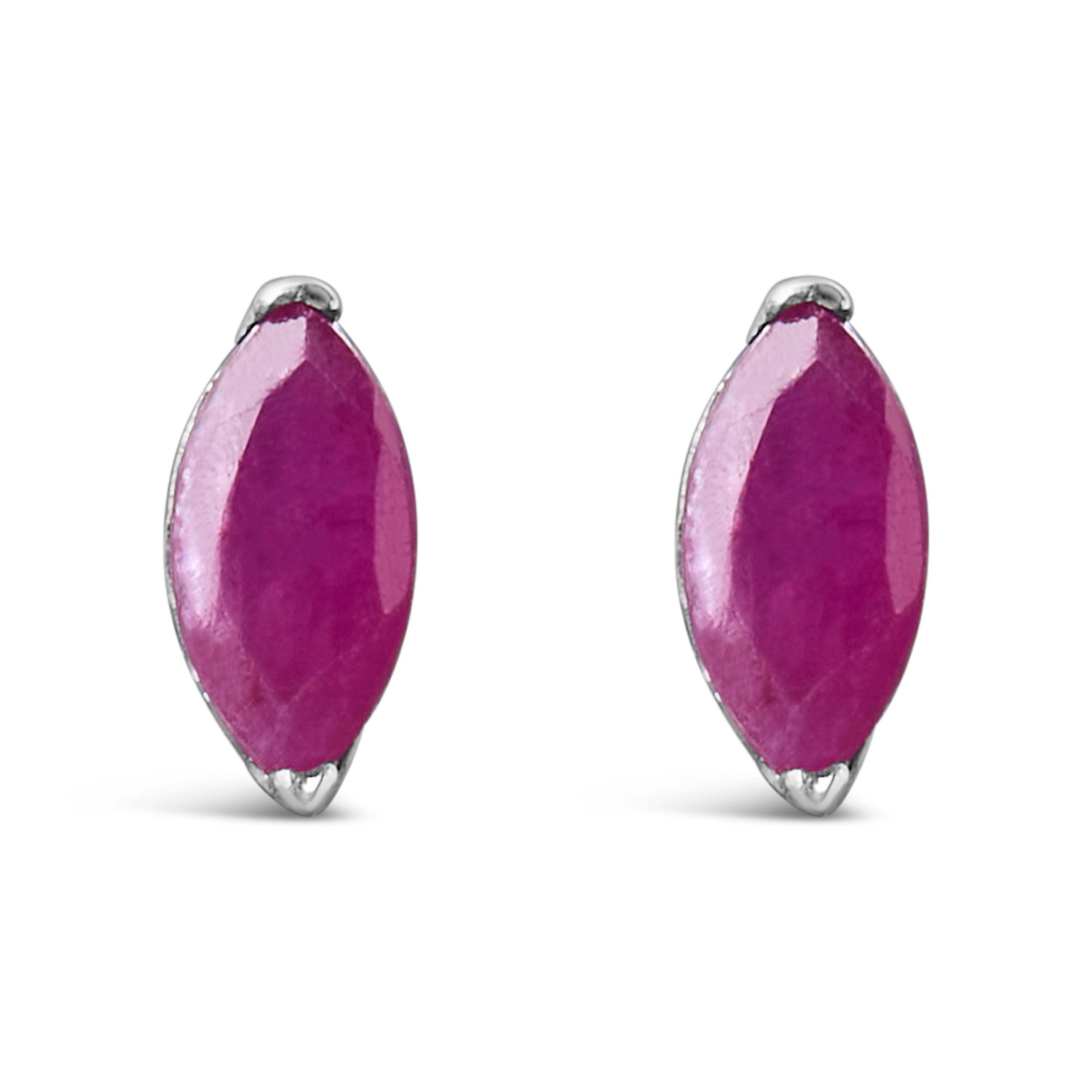.925 Sterling Silver 1/2 Cttw Created Pink Ruby Gemstone Solitaire Stud Earrings on sale at MyriadMart