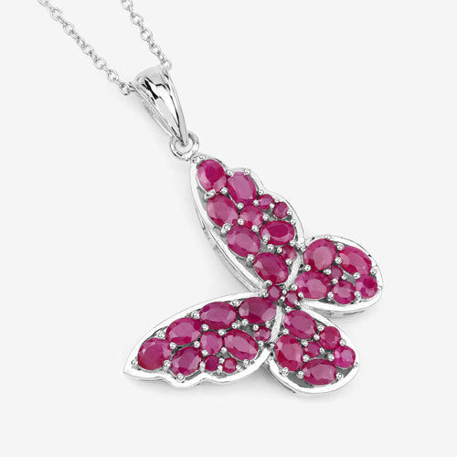 4.72 Carat Genuine Ruby .925 Sterling Silver Pendant on sale at MyriadMart