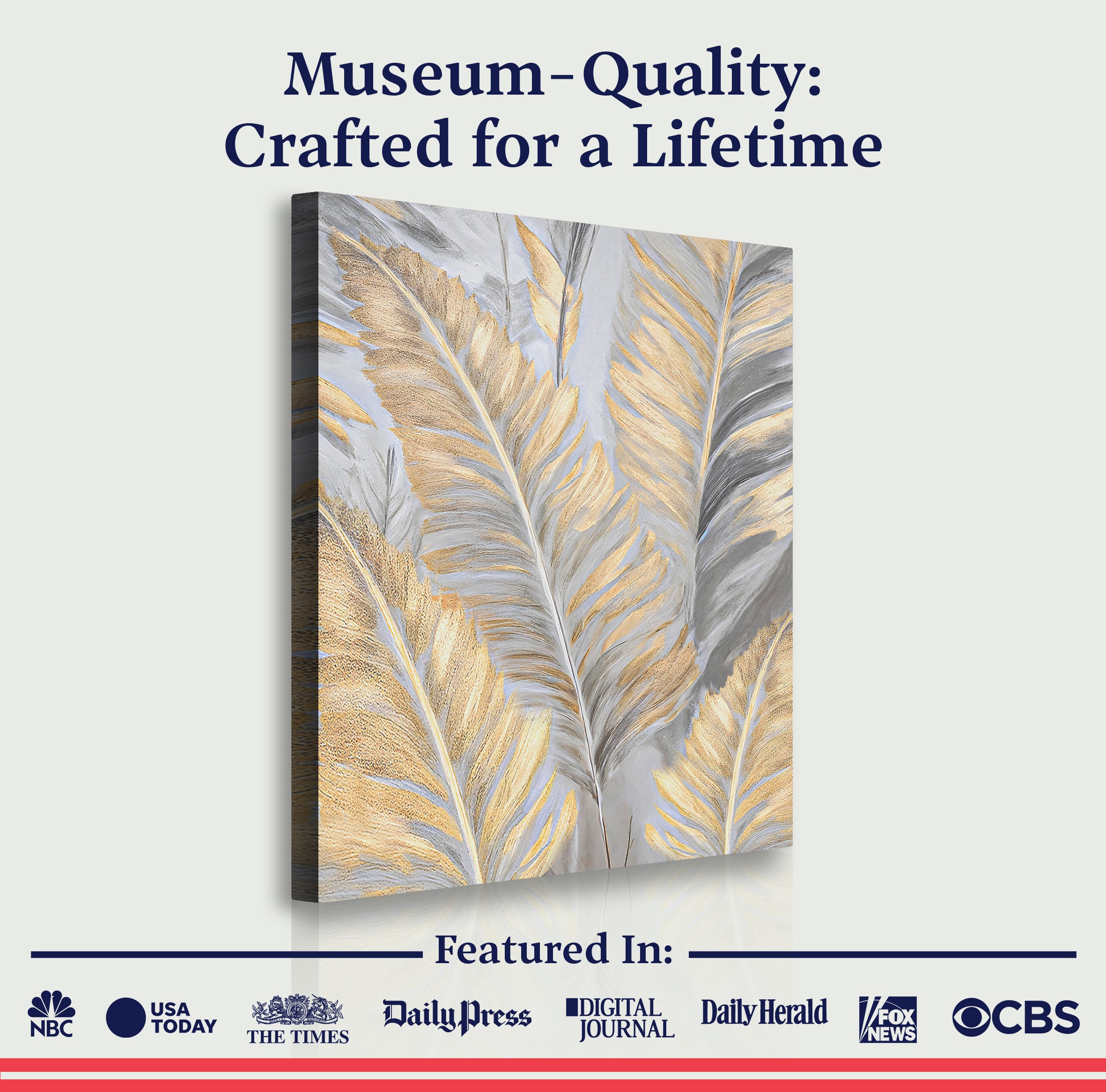 Luxury Gold and Silver Leaf Wall Art on sale at MyriadMart