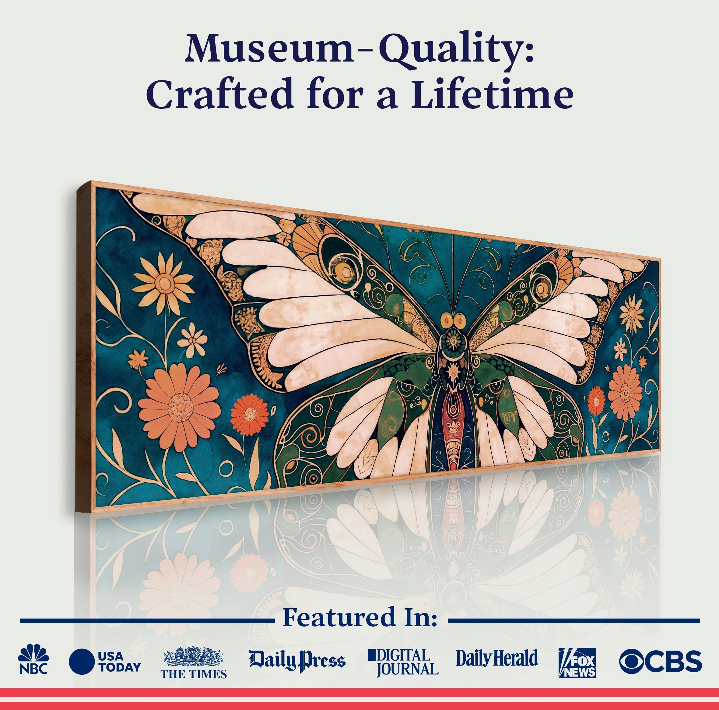 Abstract Vintage Butterfly Wall Art on sale at MyriadMart