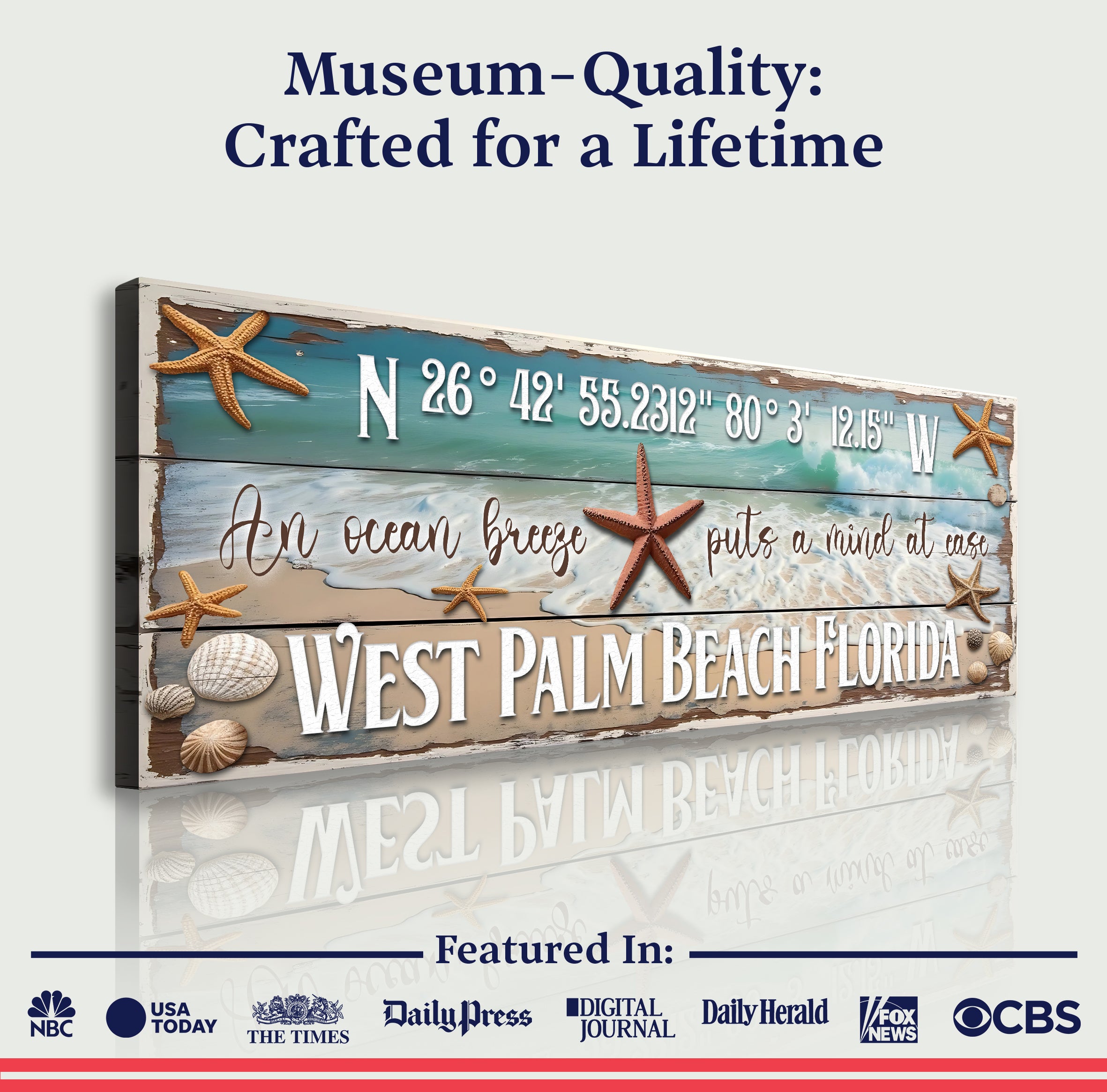 Personalized Beach House Coastal Sign III on sale at MyriadMart